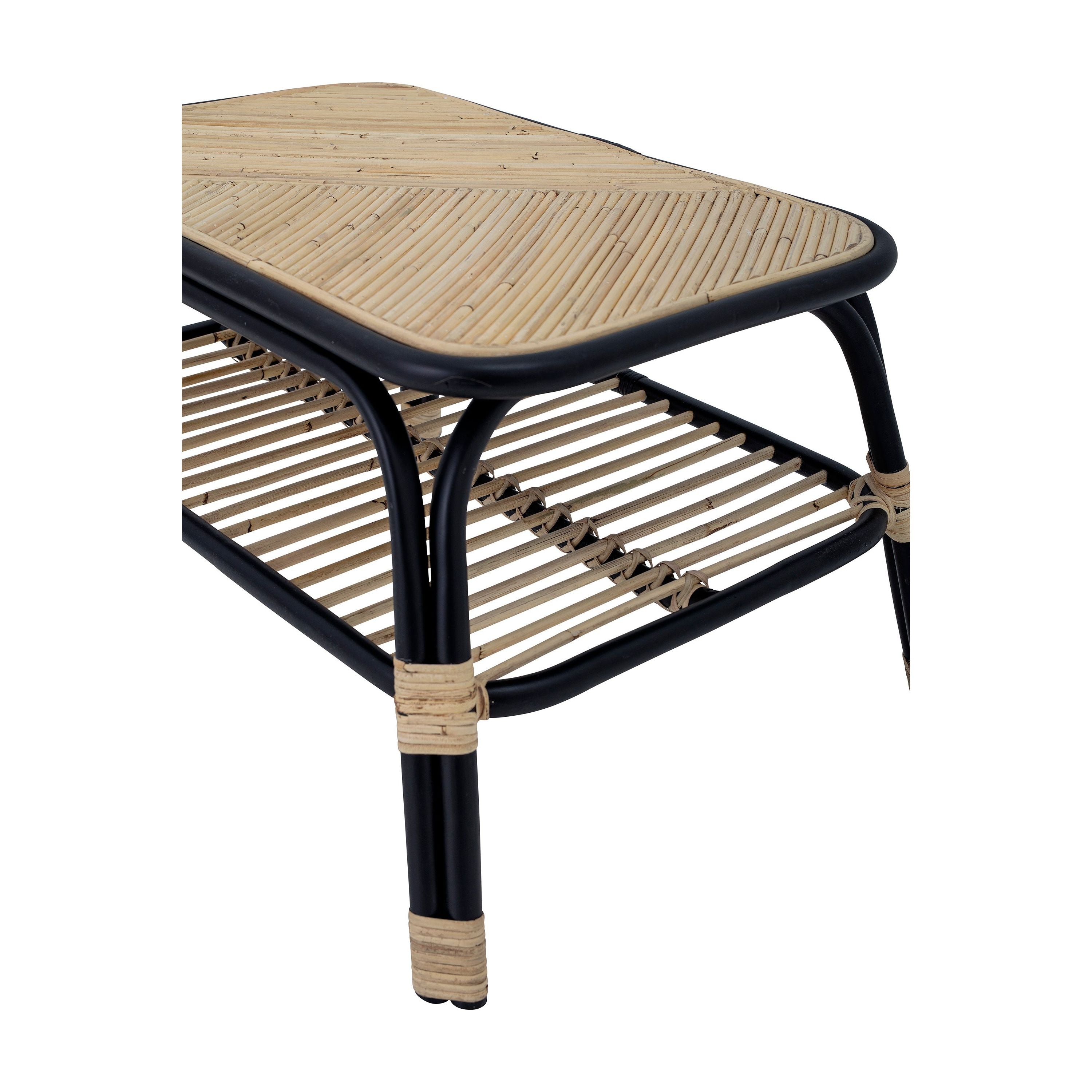 Bloomingville Loue Soffbord, Svart, Rattan