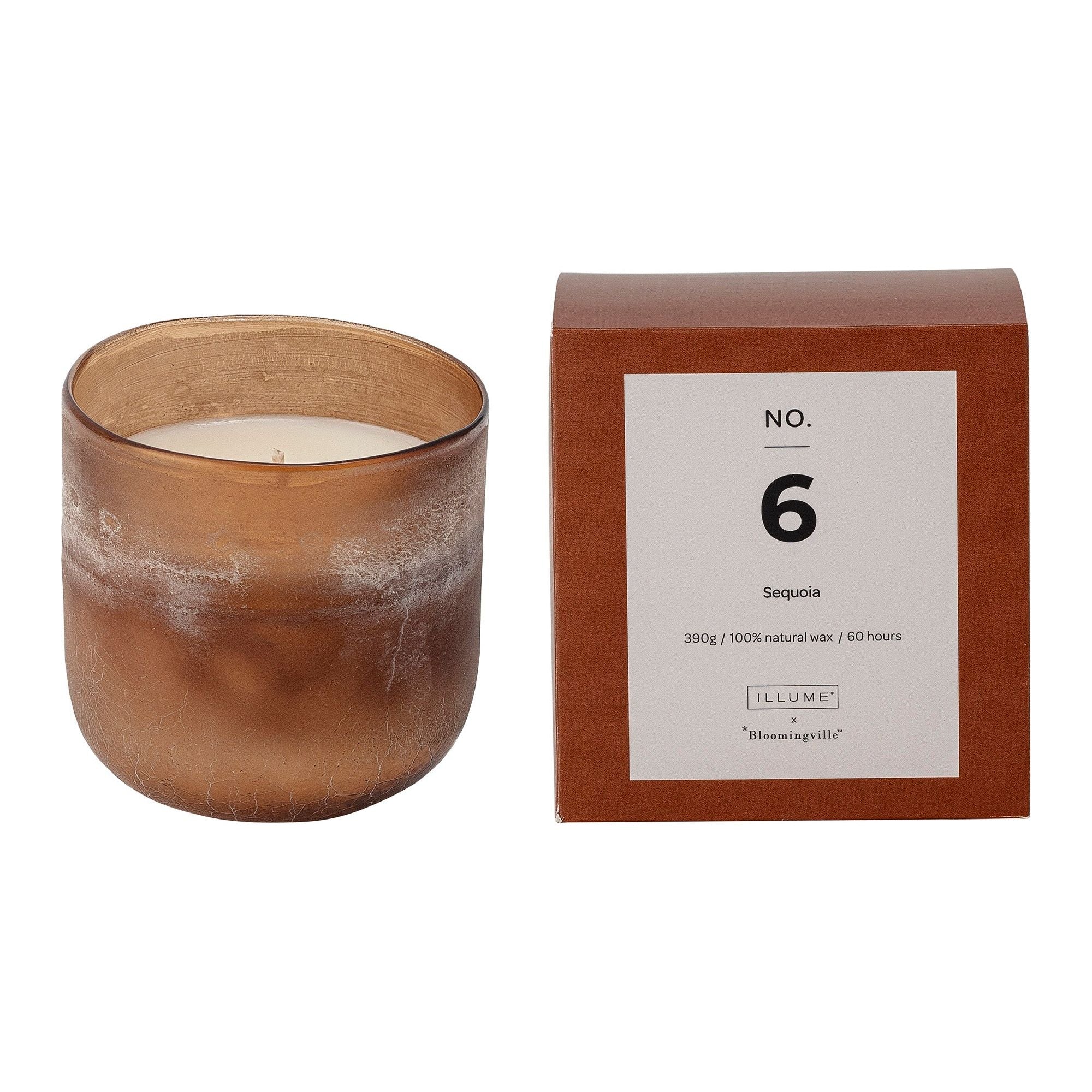 Illume X Bloomingville NO.6-Sequoia Doftljus, Brun, Vax