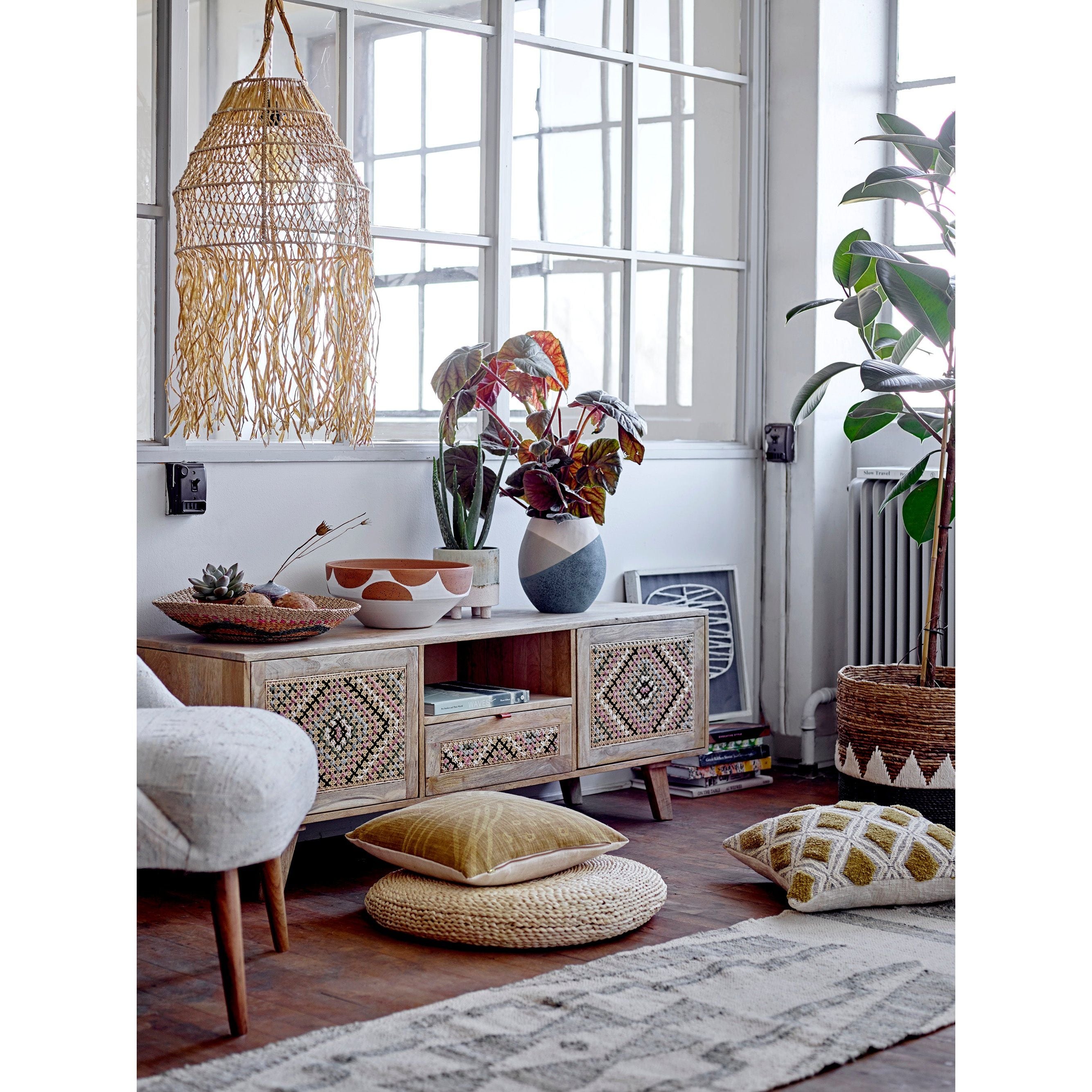 Creative Collection Thora Pendellampa, Natur, Rafia