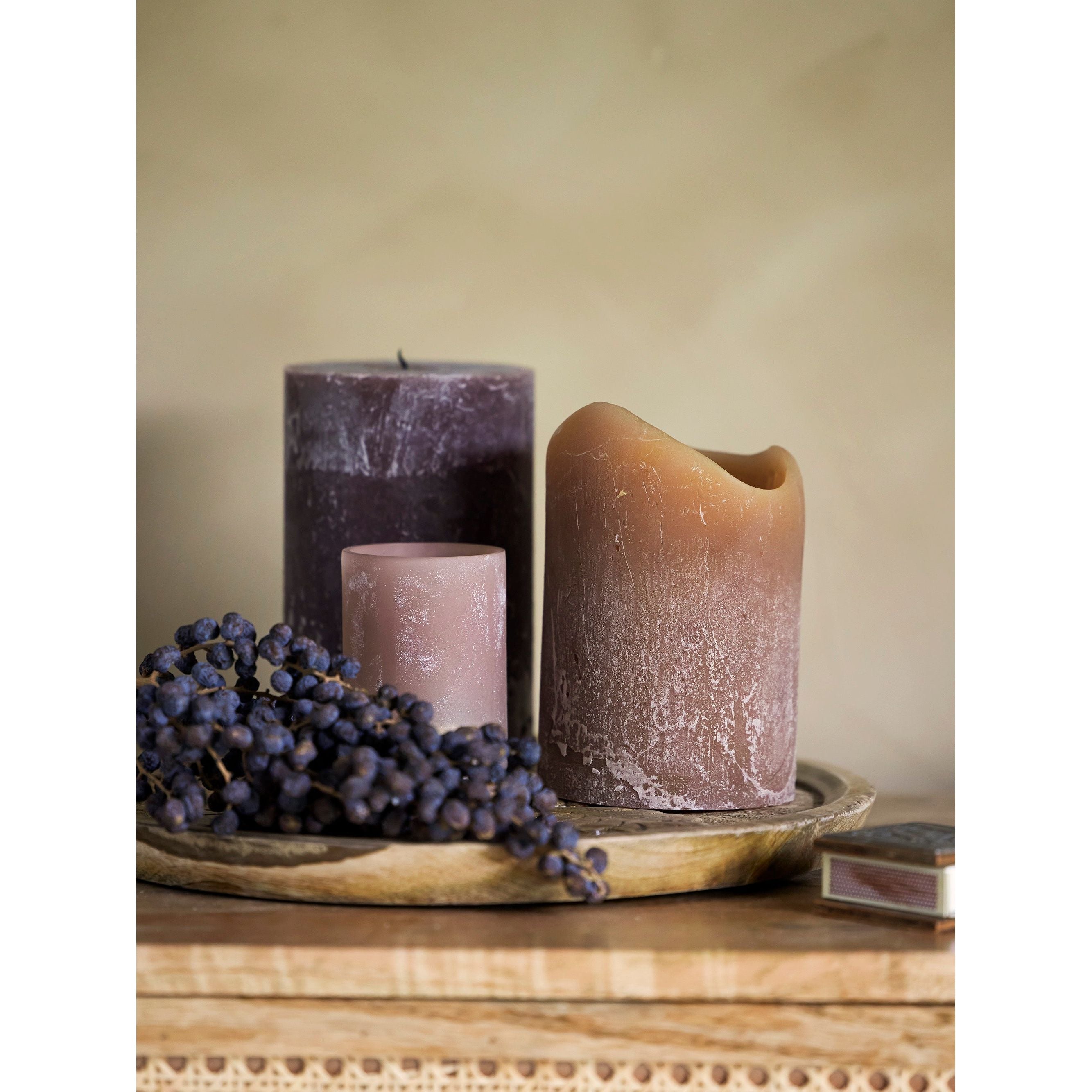 Bloomingville Rustic Ljus, Brun, Paraffin