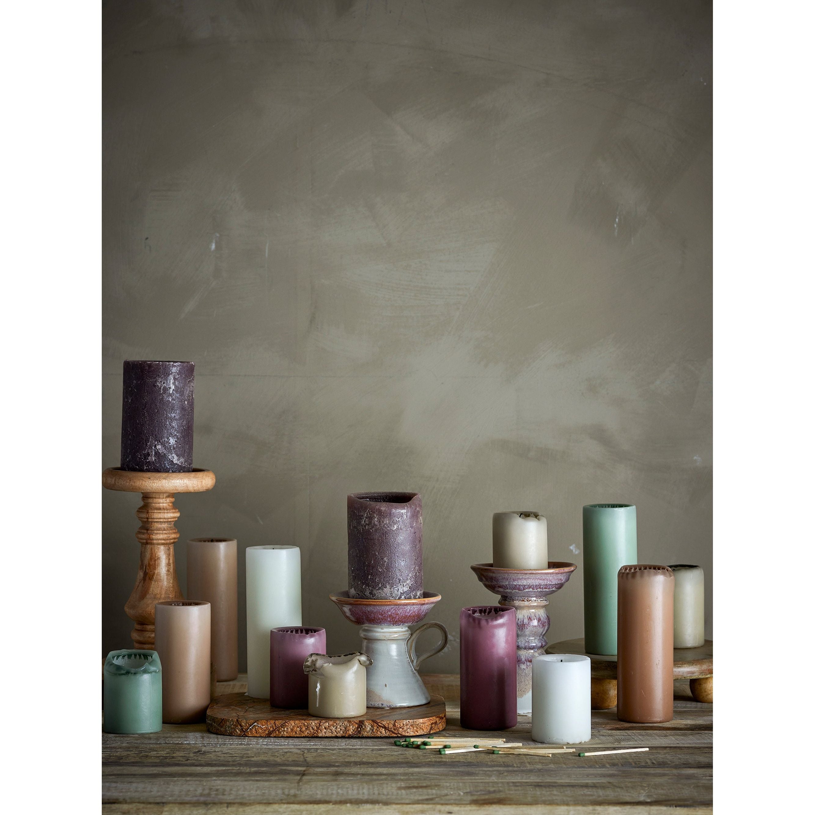 Bloomingville Rustic Ljus, Brun, Paraffin