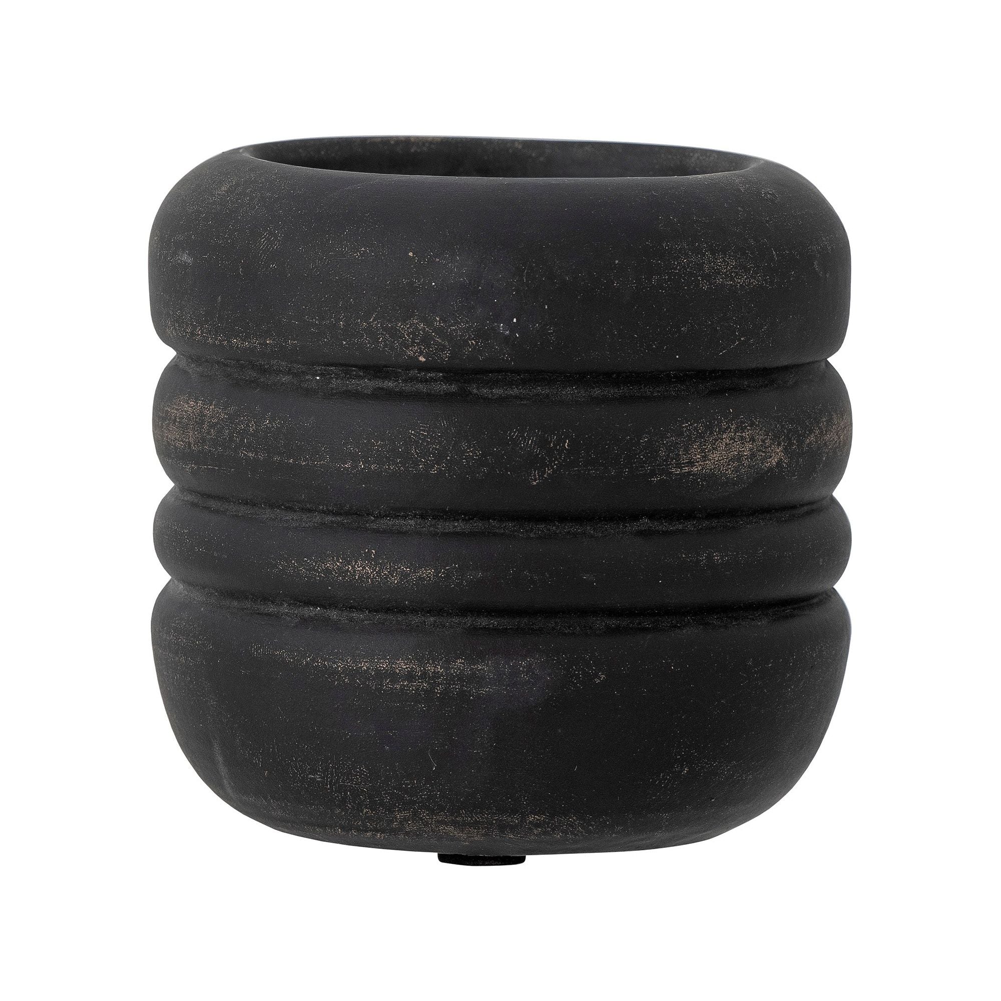 Creative Collection Vilken Ljusstake, Svart, Keramik