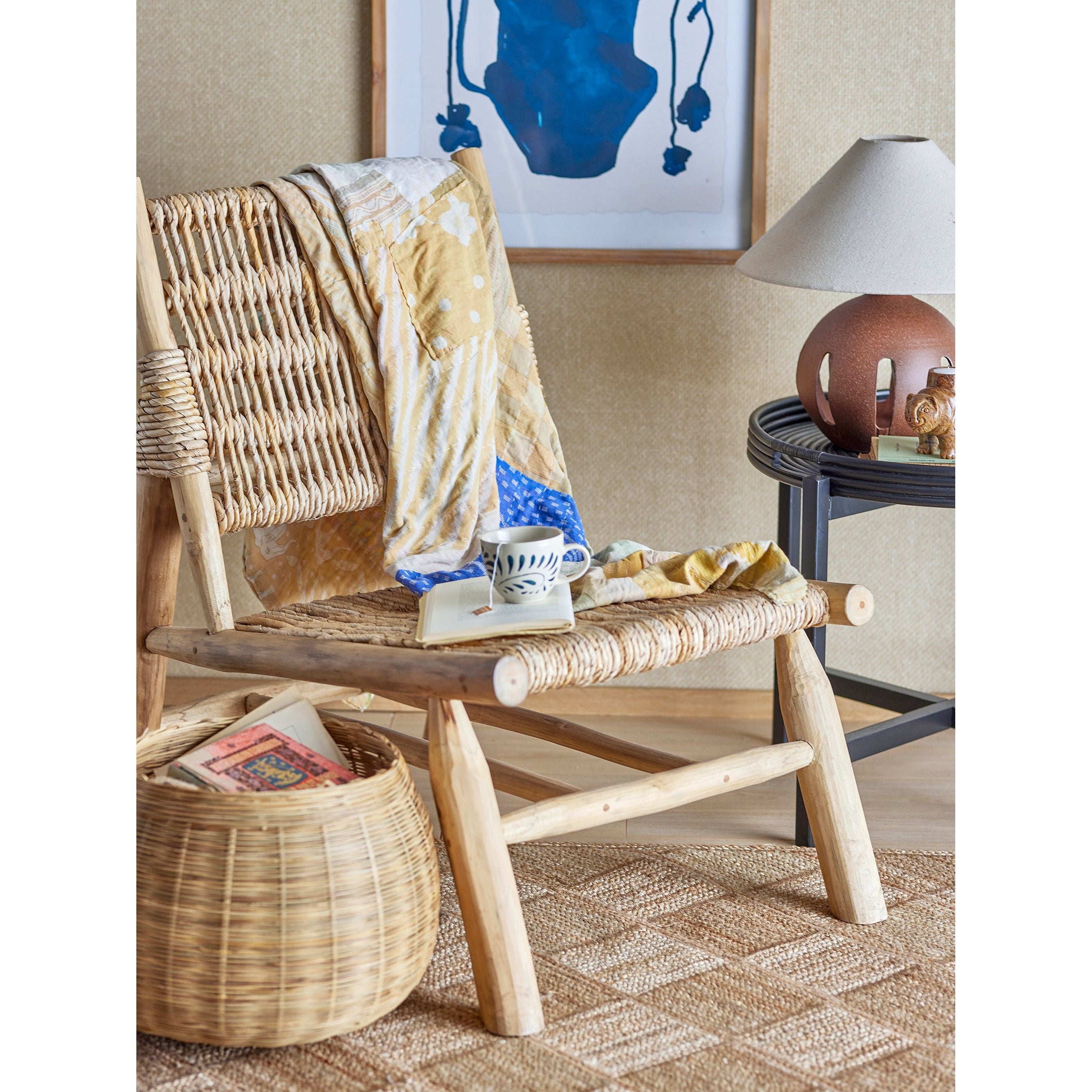 Bloomingville Ruthy Loungestol, Natur, Teak