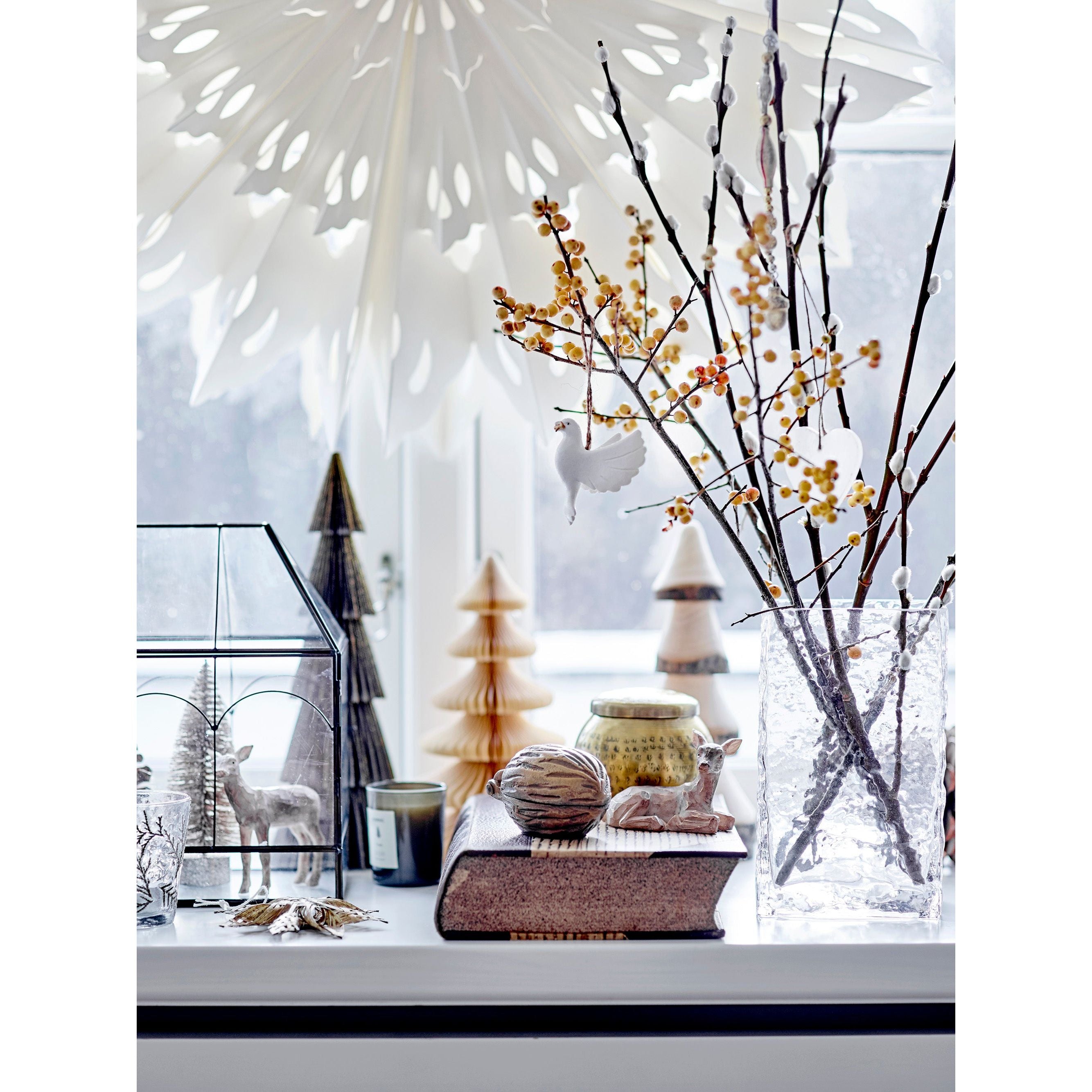 Bloomingville Milan Deco Träd, Grön, Papper