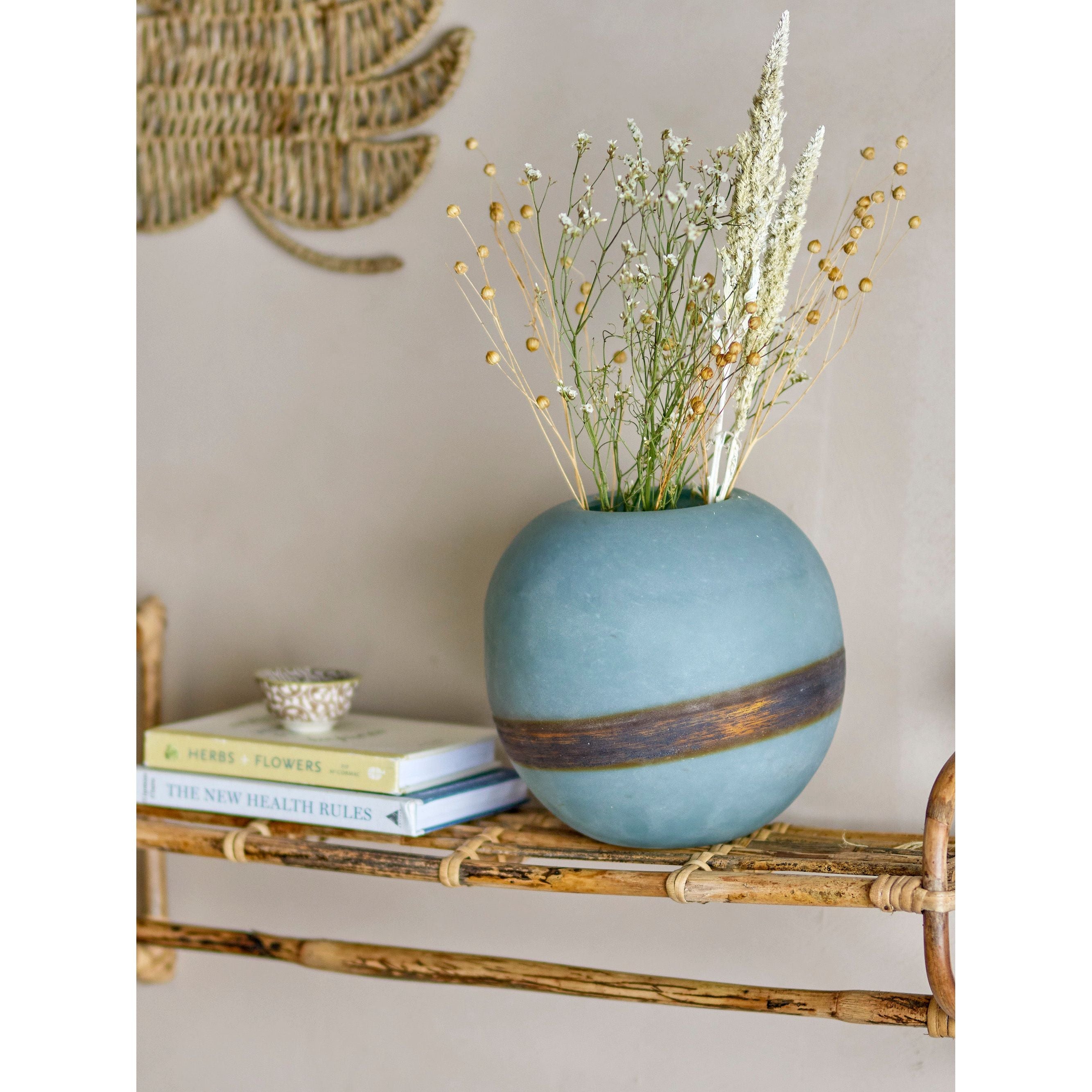 Creative Collection Melike Vas, Blå, Glas