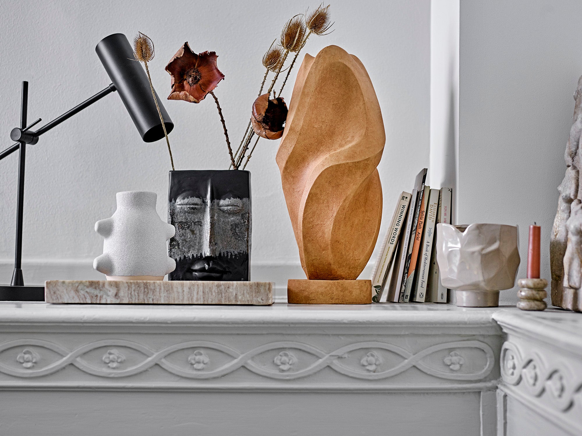 Bloomingville Majsa Bricka, Brun, Marmor