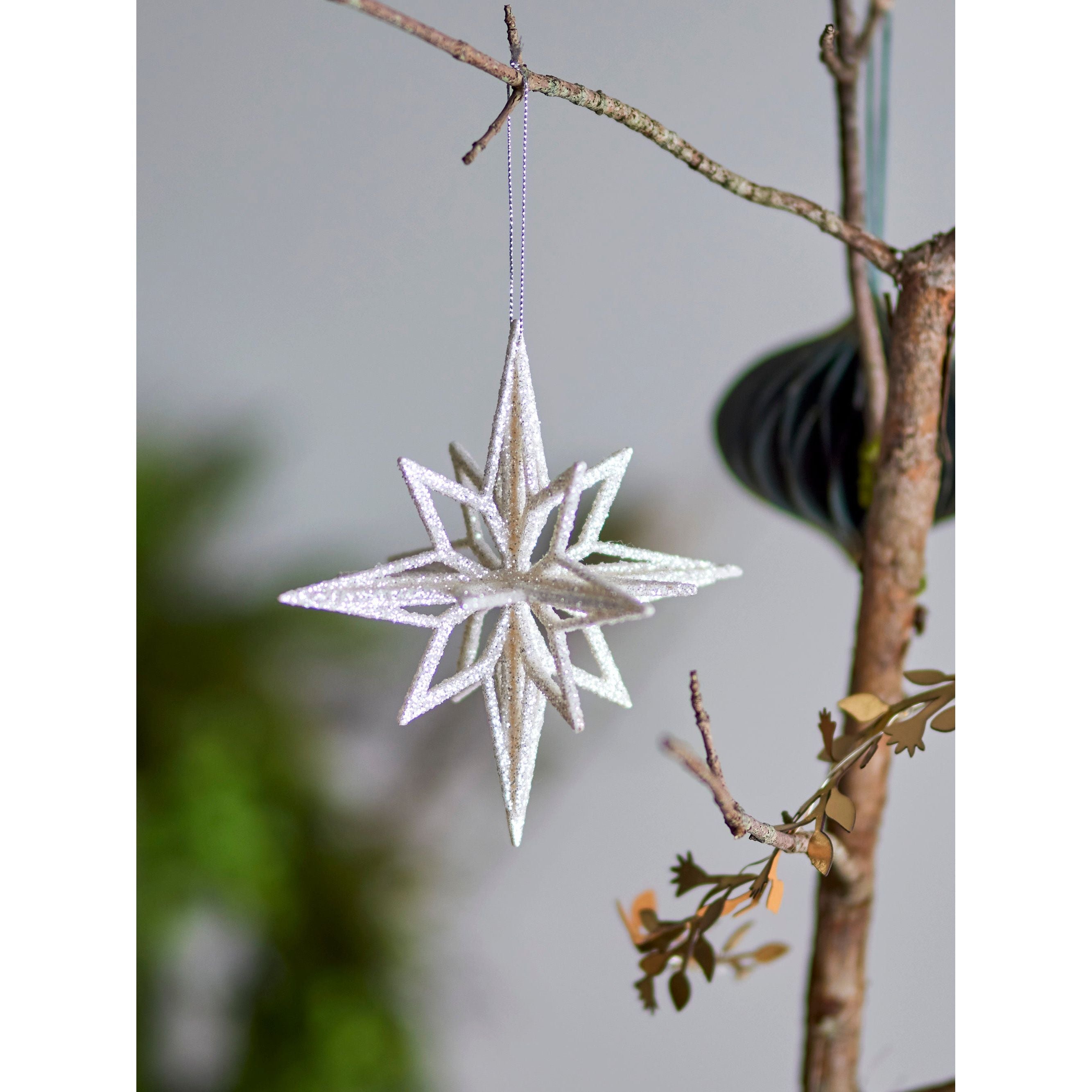 Bloomingville Chue Ornament, Silver, Plast