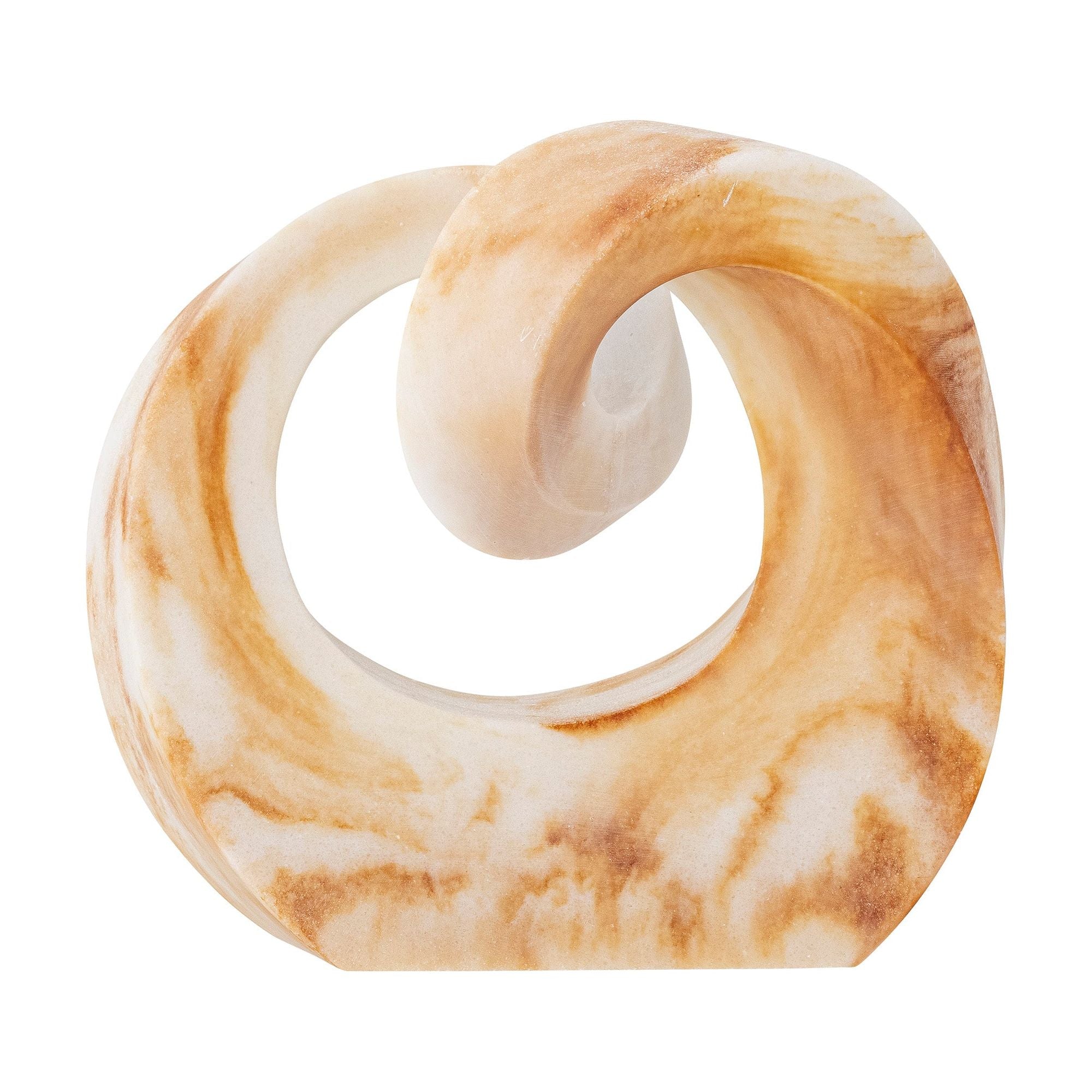 Bloomingville Swirl Deco, Brun, Polyresin