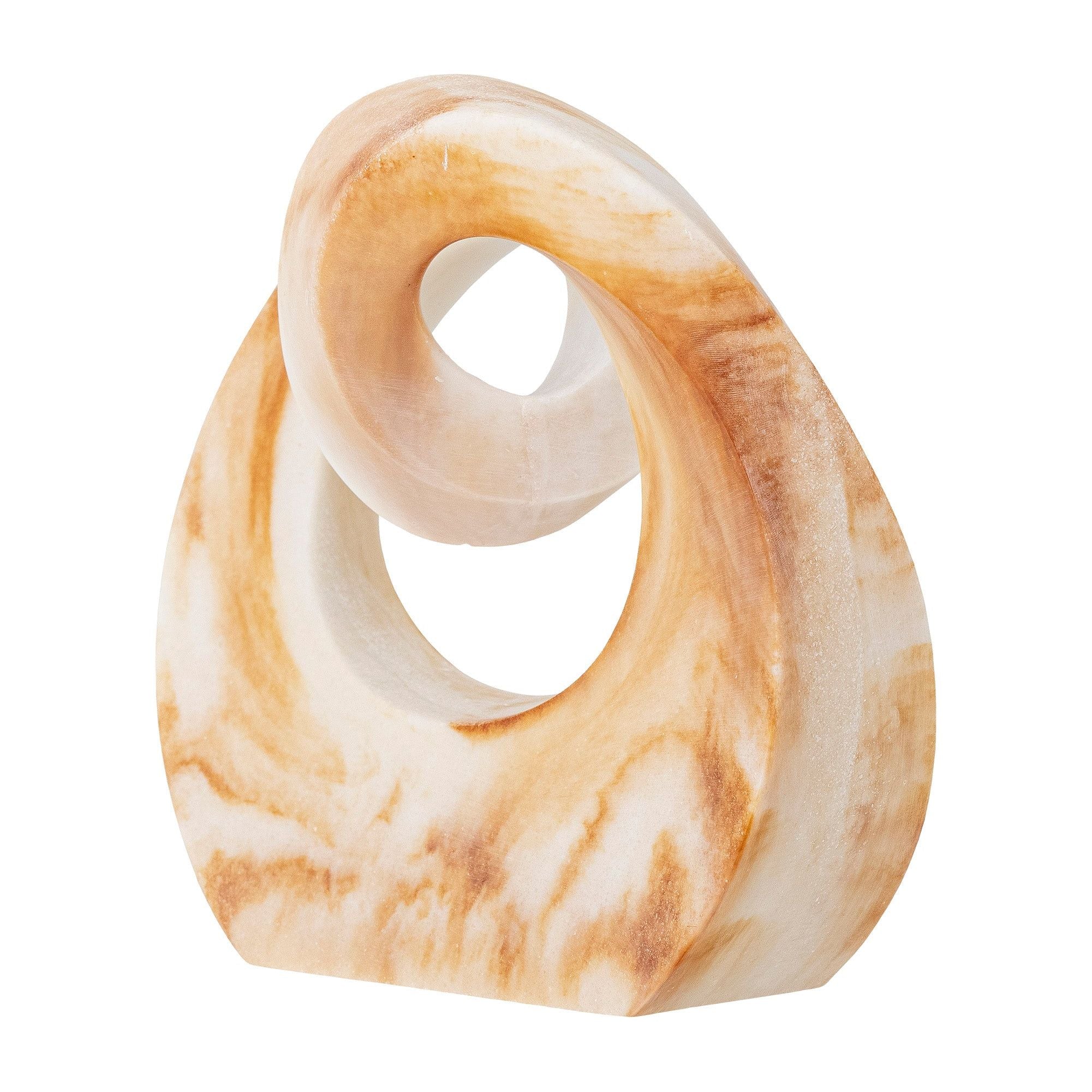 Bloomingville Swirl Deco, Brun, Polyresin