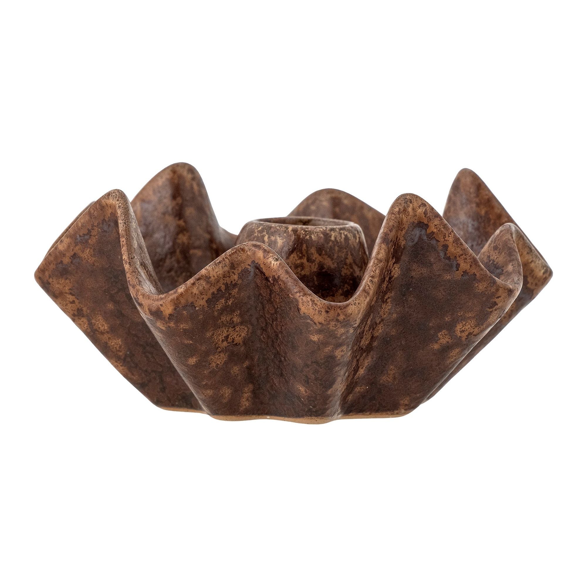 Creative Collection Rameeza Ljusstake, Brun, Stengods