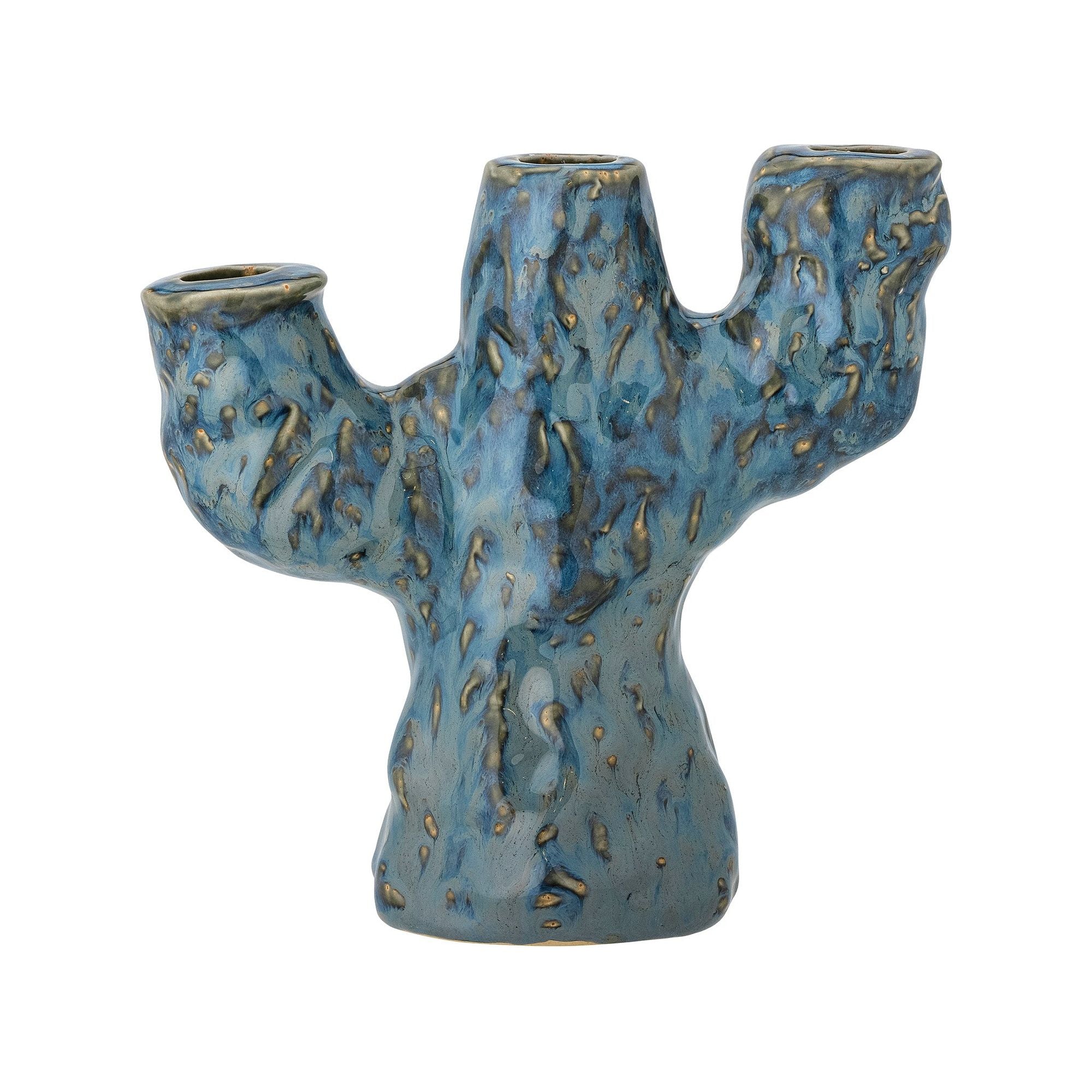 Creative Collection Tahoka Ljuslykta, Blå, Stengods