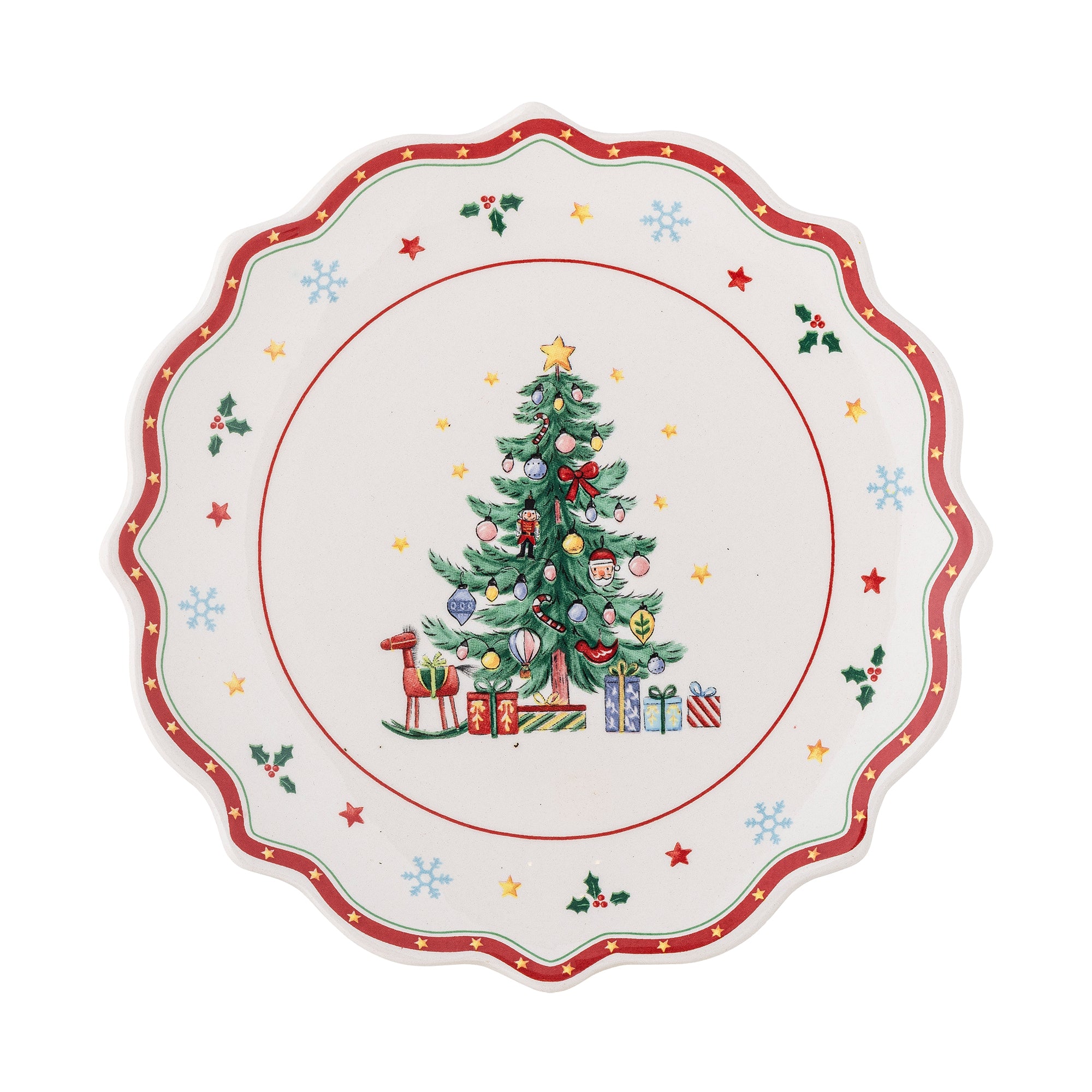 Bloomingville Naive Tallrik, Röd, Keramik