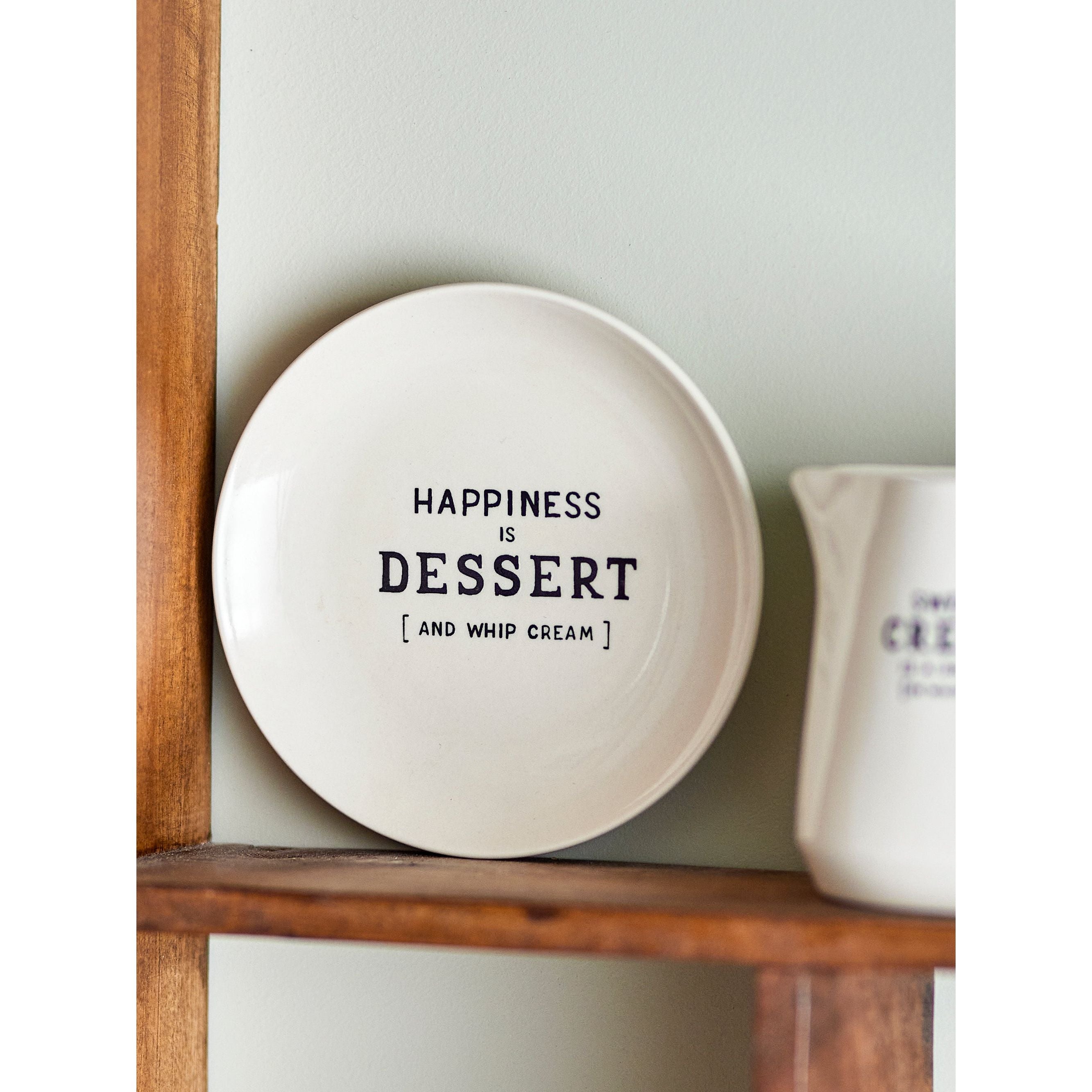 Creative Collection Wendy Tallrik, Vit, Stengods