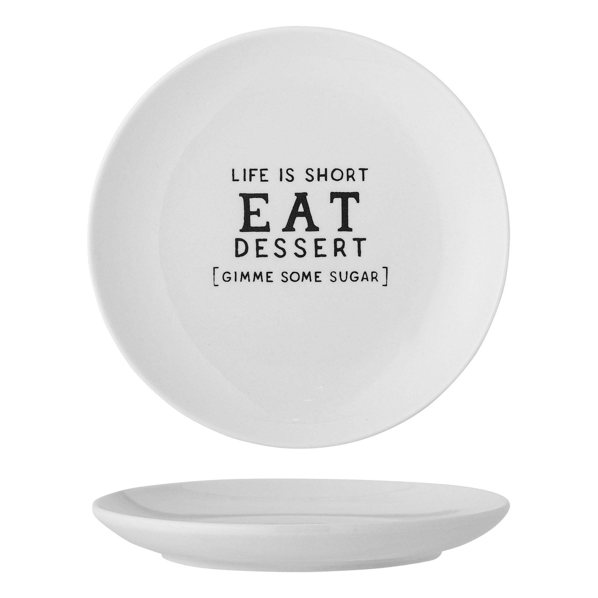 Creative Collection Wendy Tallrik, Vit, Stengods