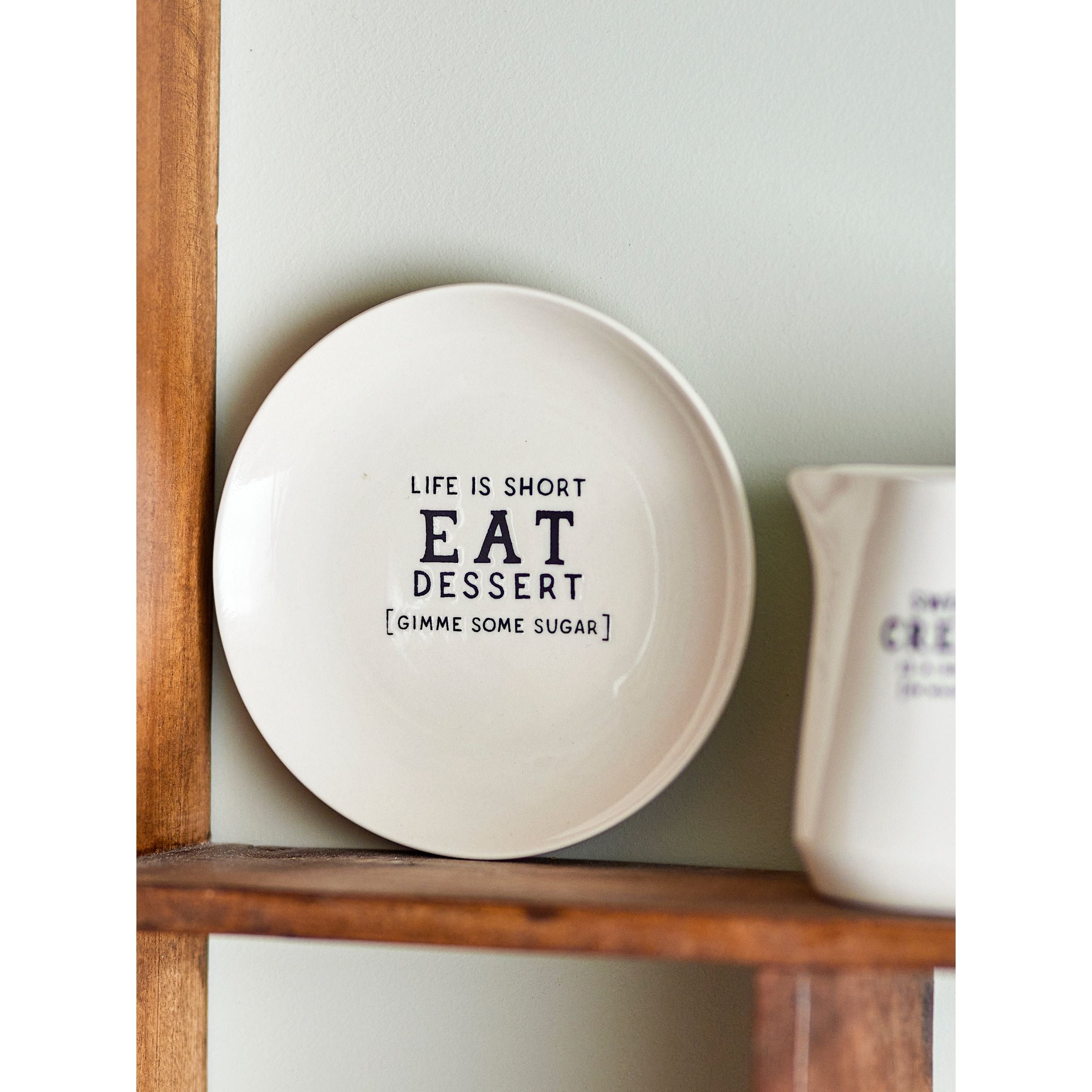 Creative Collection Wendy Tallrik, Vit, Stengods