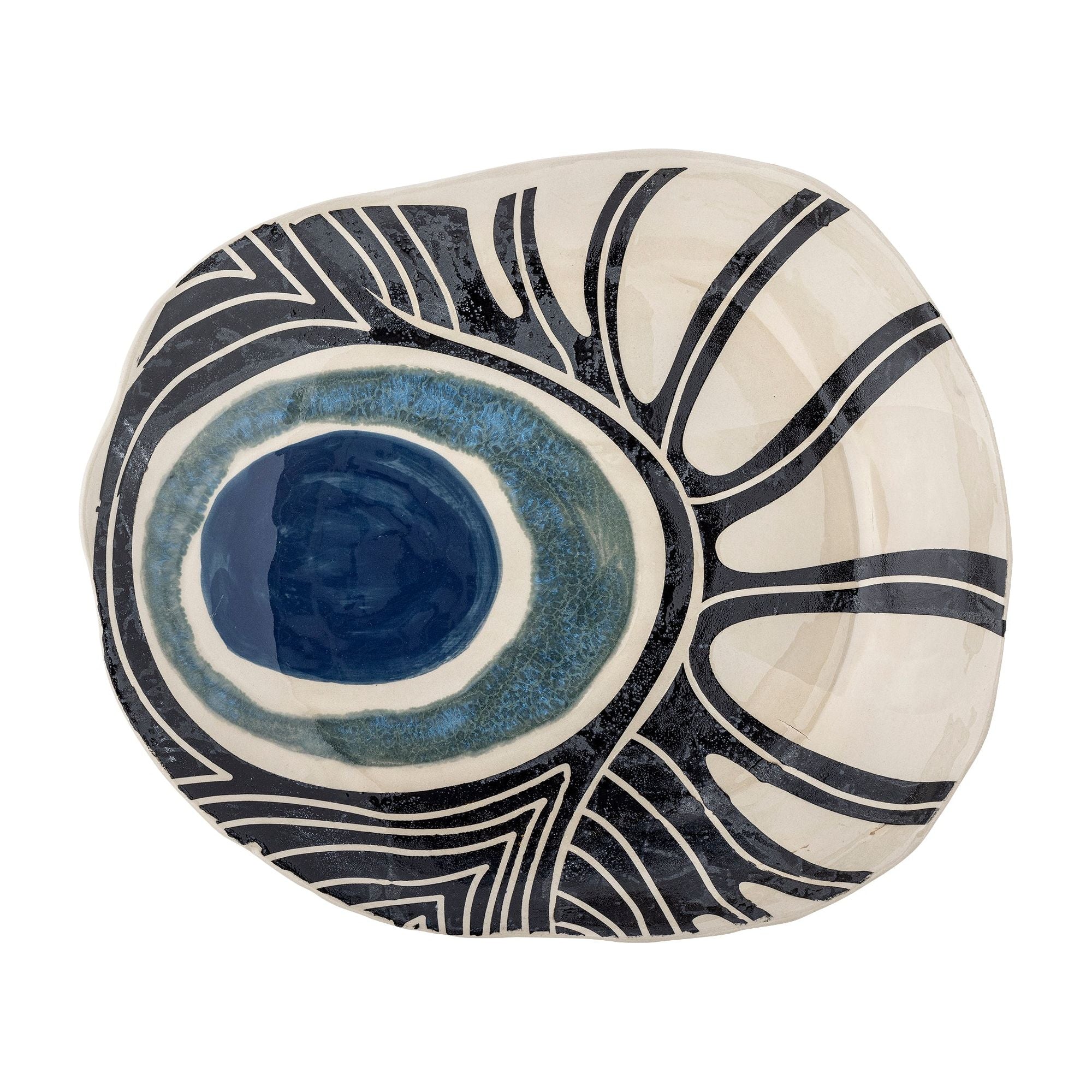 Creative Collection Yamato Bricka, Blå, Stengods