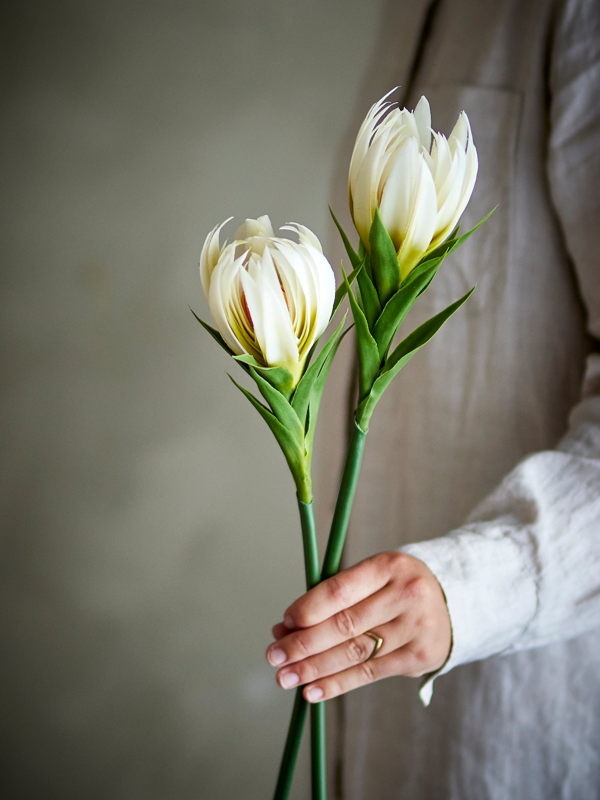 Bloomingville Lily Stem, Vit, Konstgjorda Blommor