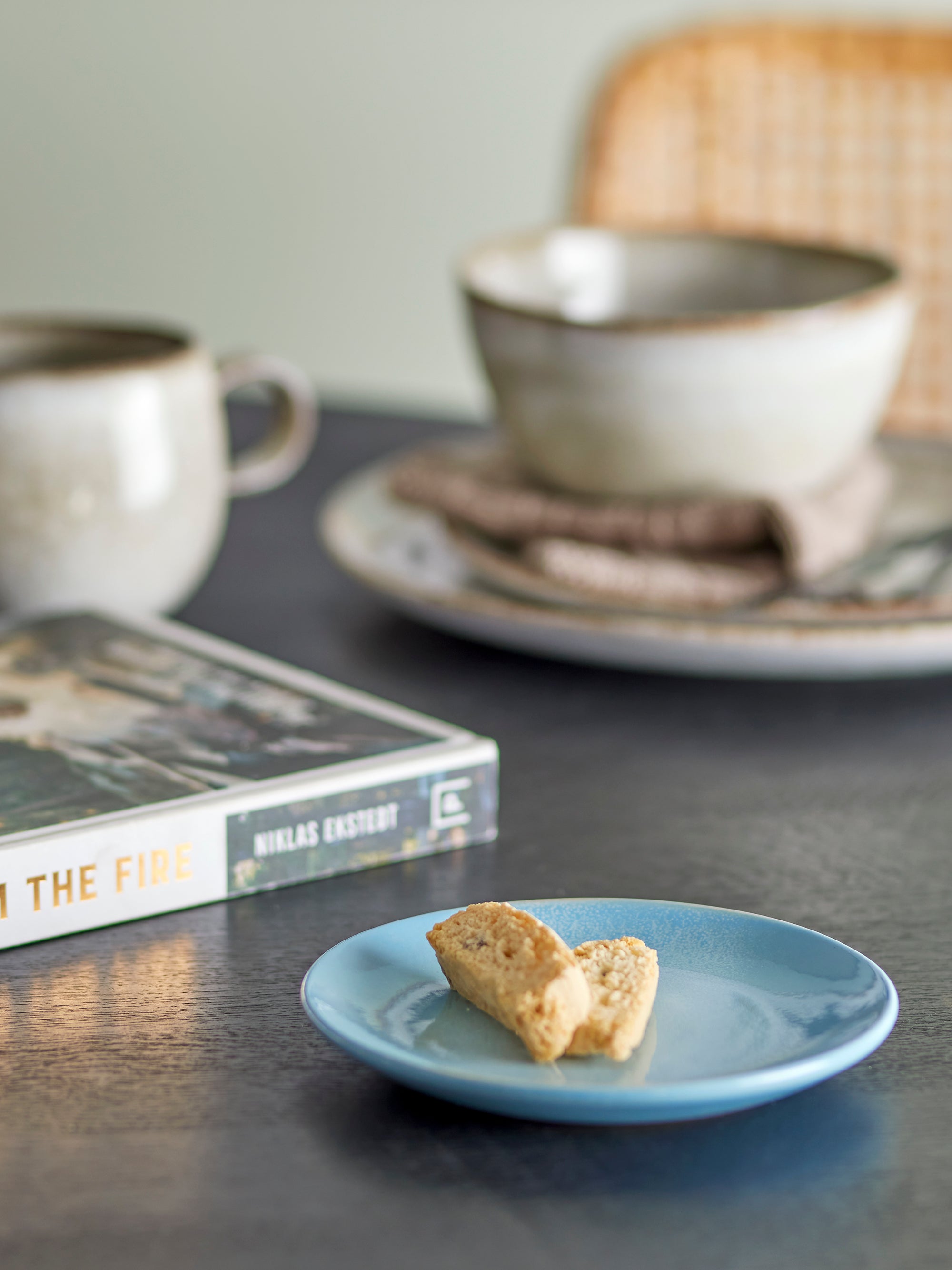 Bloomingville Safie Tallrik, Flerpack, Blå, Stengods