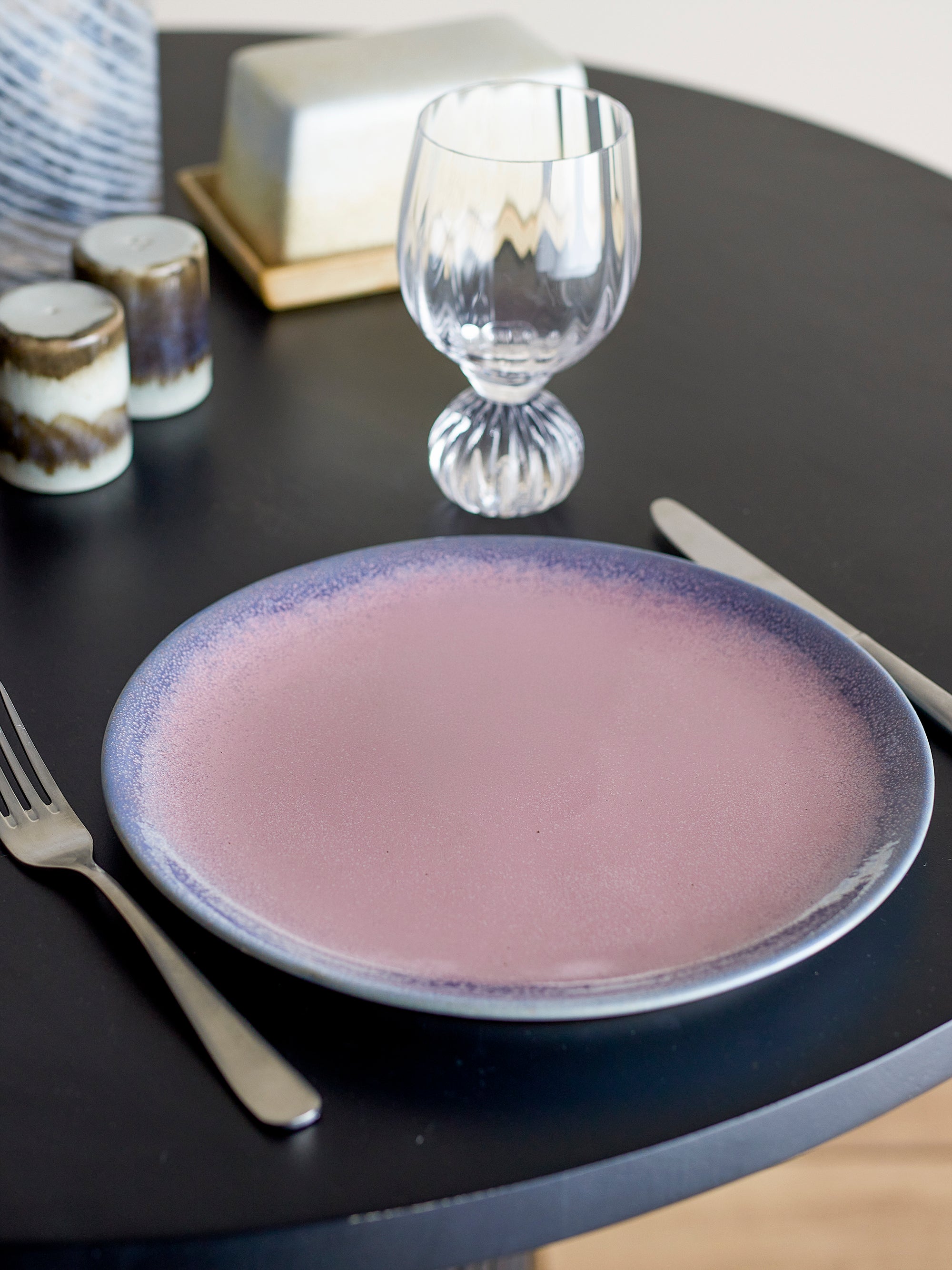 Bloomingville Paula Tallrik, Rosa, Stengods