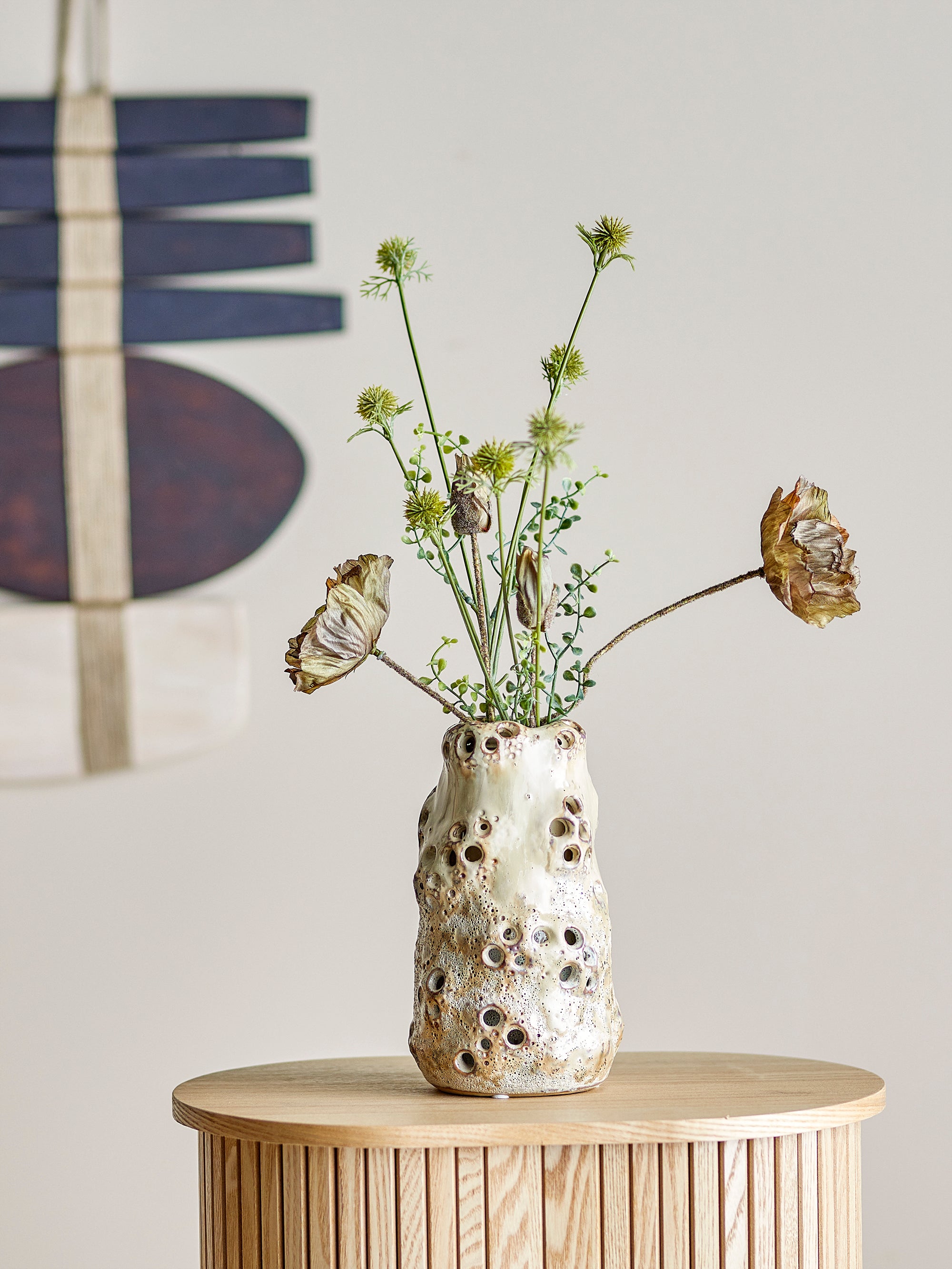 Bloomingville Noble Vase, Natur, Stengods