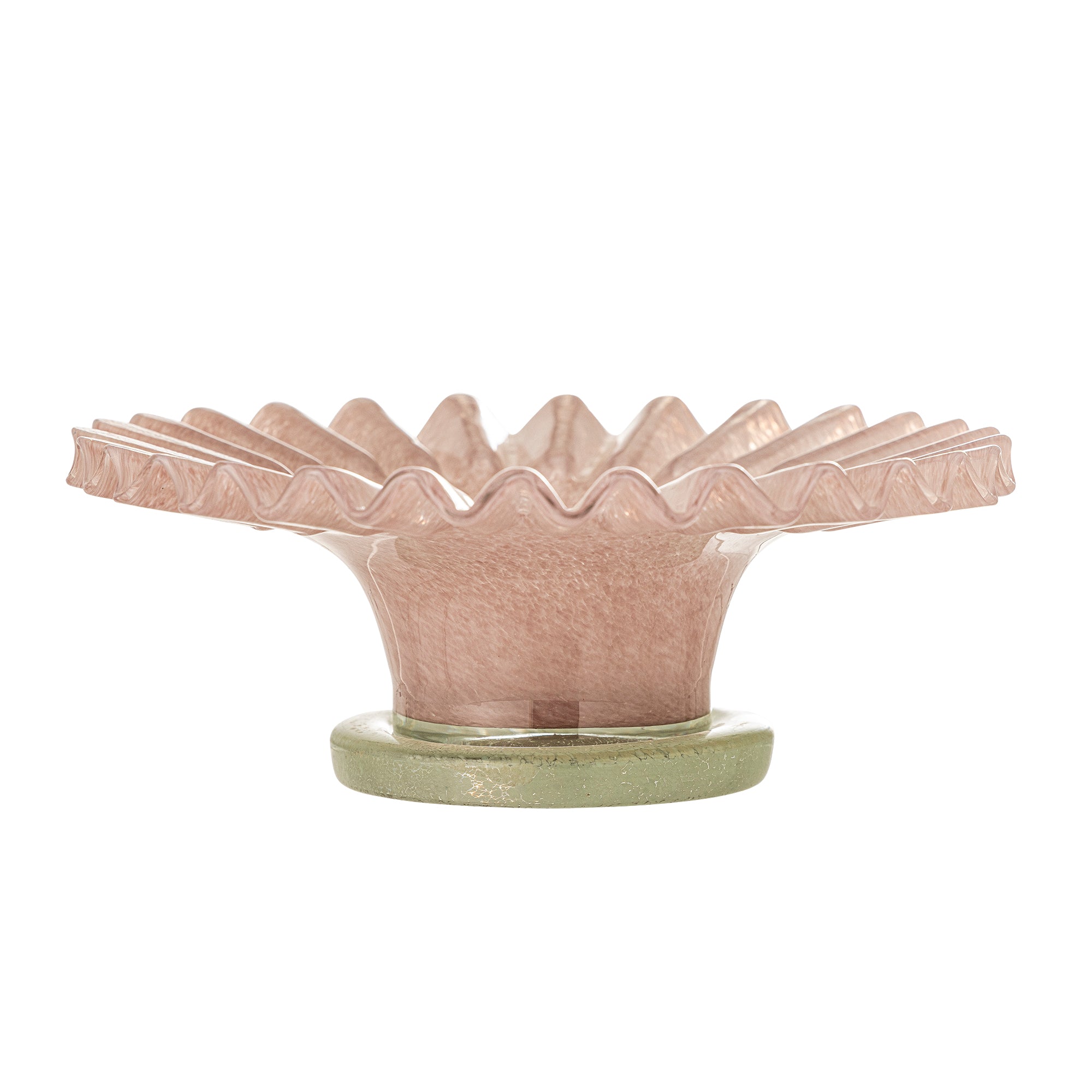 Bloomingville Garnet Skål, Rosa, Glas