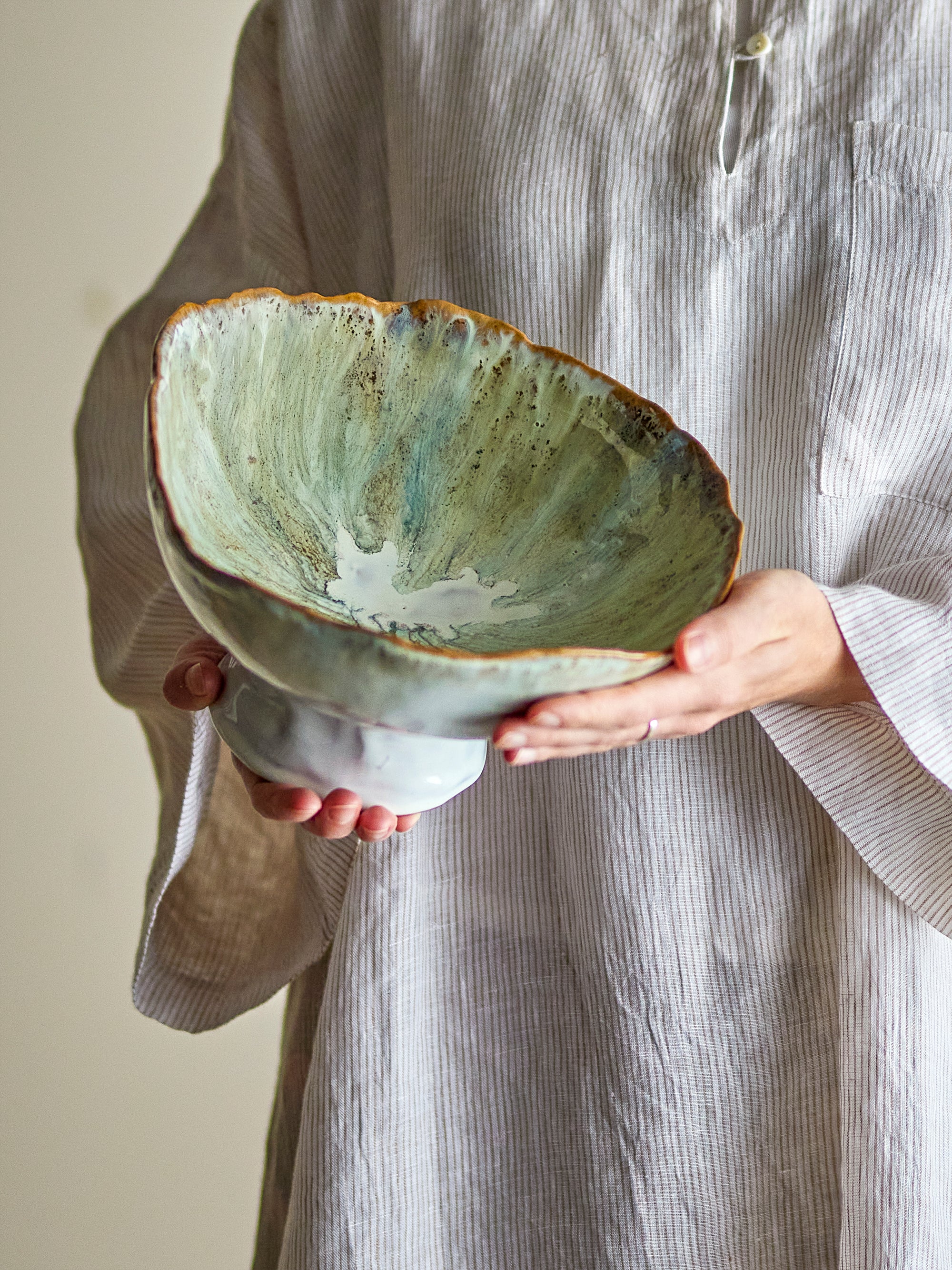 Bloomingville Joby Skål, Blå, Stengods