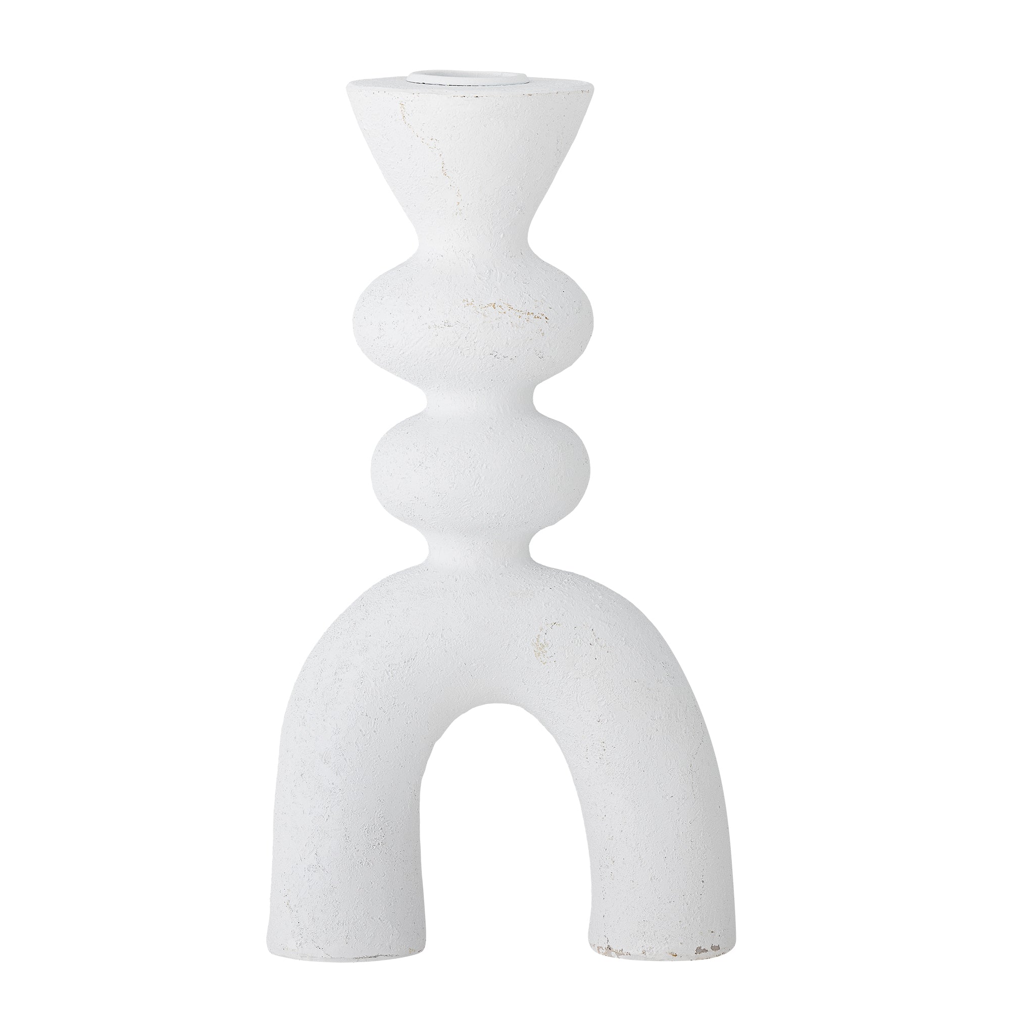 Bloomingville Syra Ljusstake, Vit, Polyresin