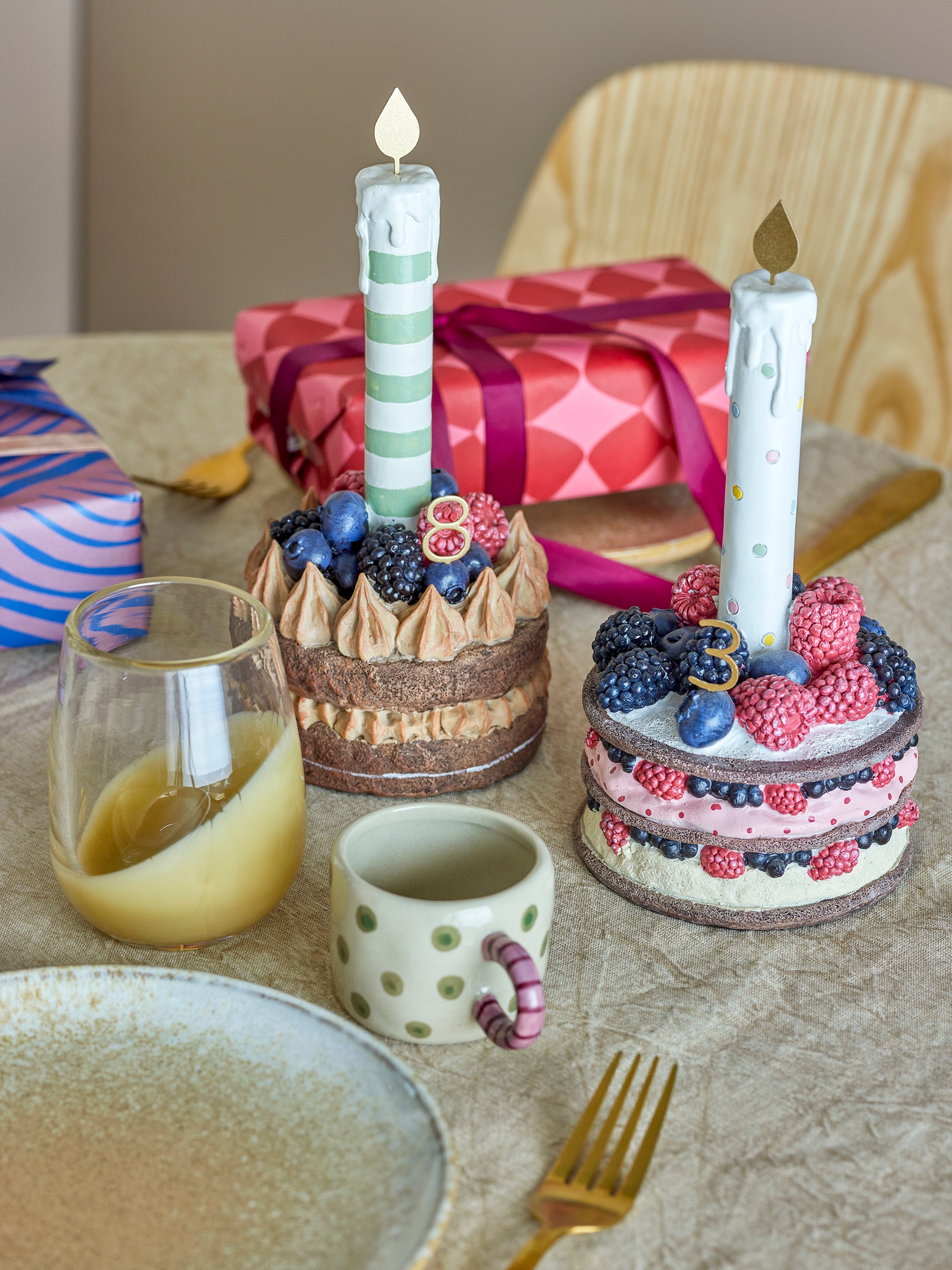 Bloomingville Hooray Födelsedagsdekoration, Flerfärgad, Polyresin