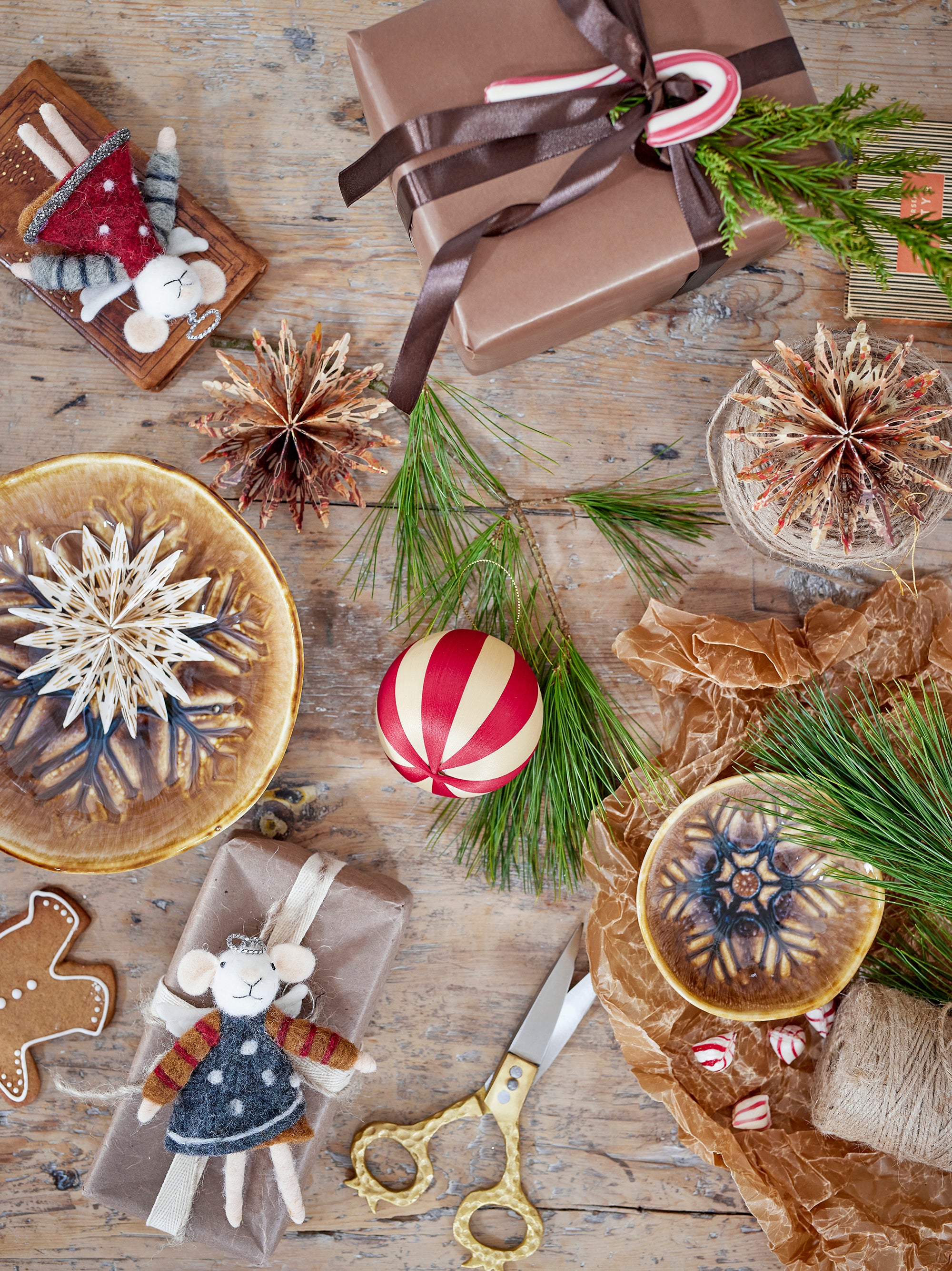 Bloomingville Acco Skål, Brun, Stengods