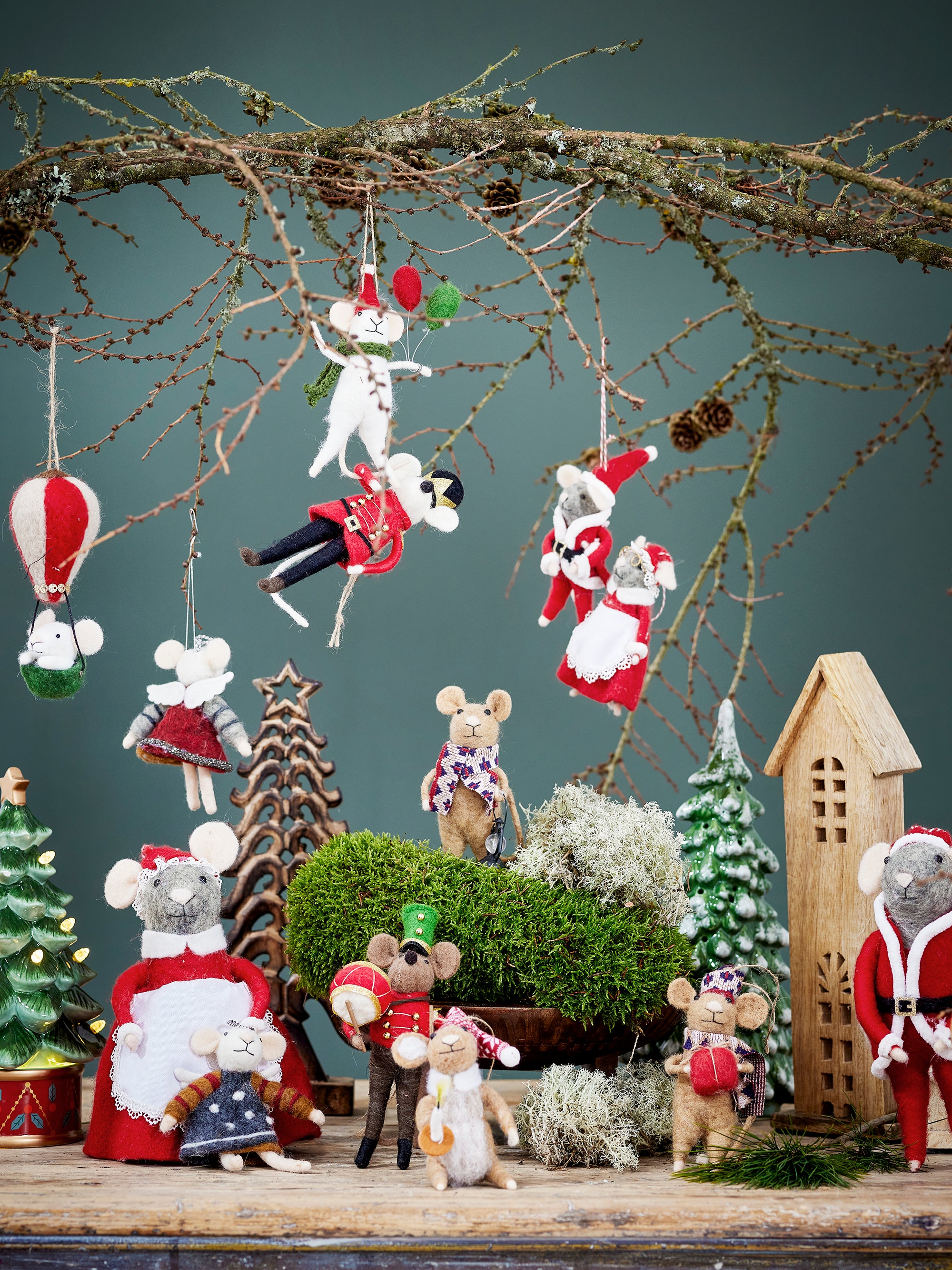 Bloomingville Peo Ornament, Röd, Ull