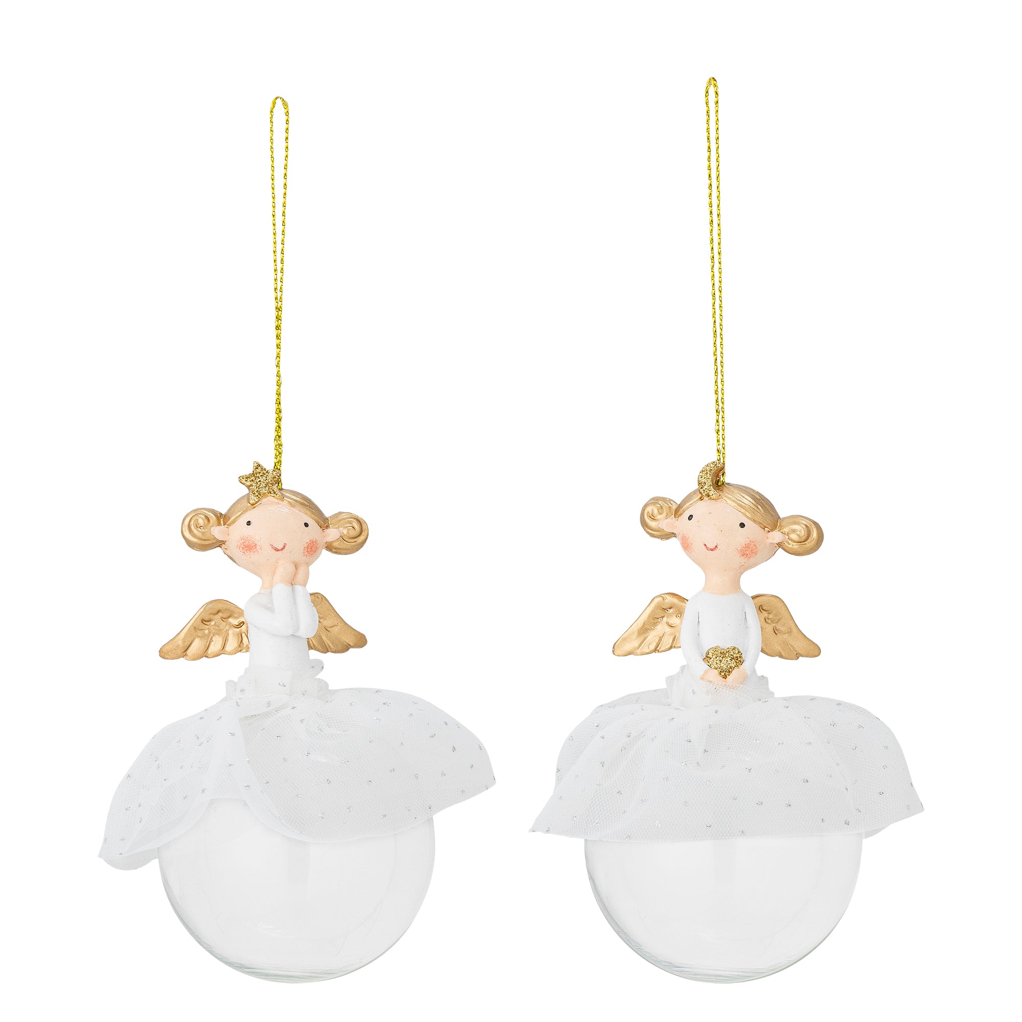 Bloomingville Griselda Dekoration, Vit, Polyresin/Glas