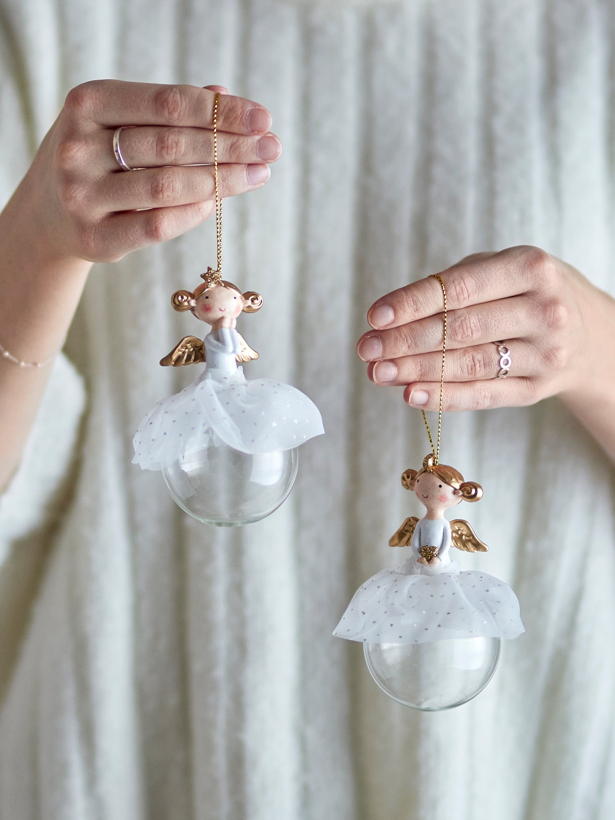 Bloomingville Griselda Dekoration, Vit, Polyresin/Glas