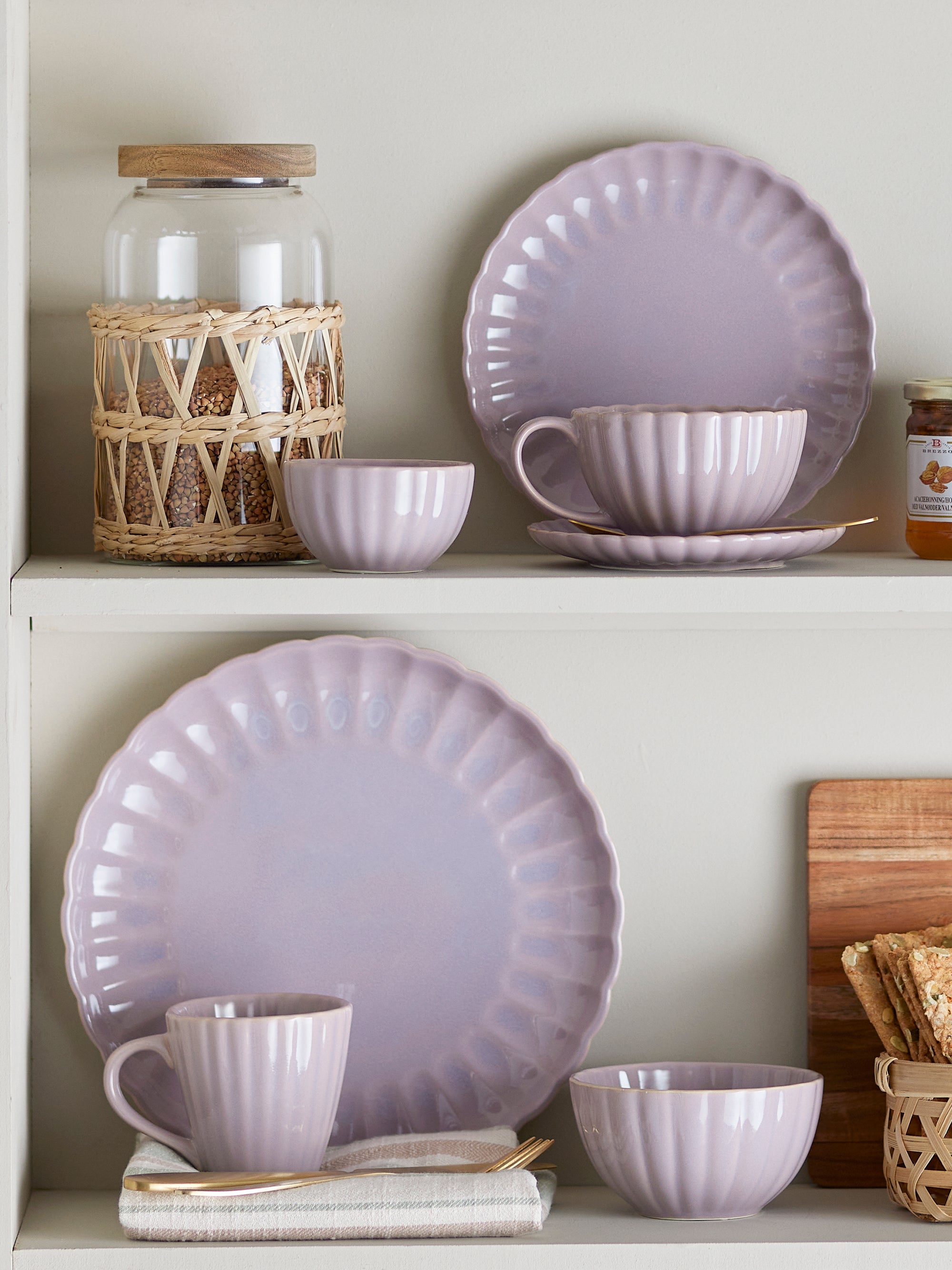 Bloomingville Latina Tallrik, Rosa, Stengods