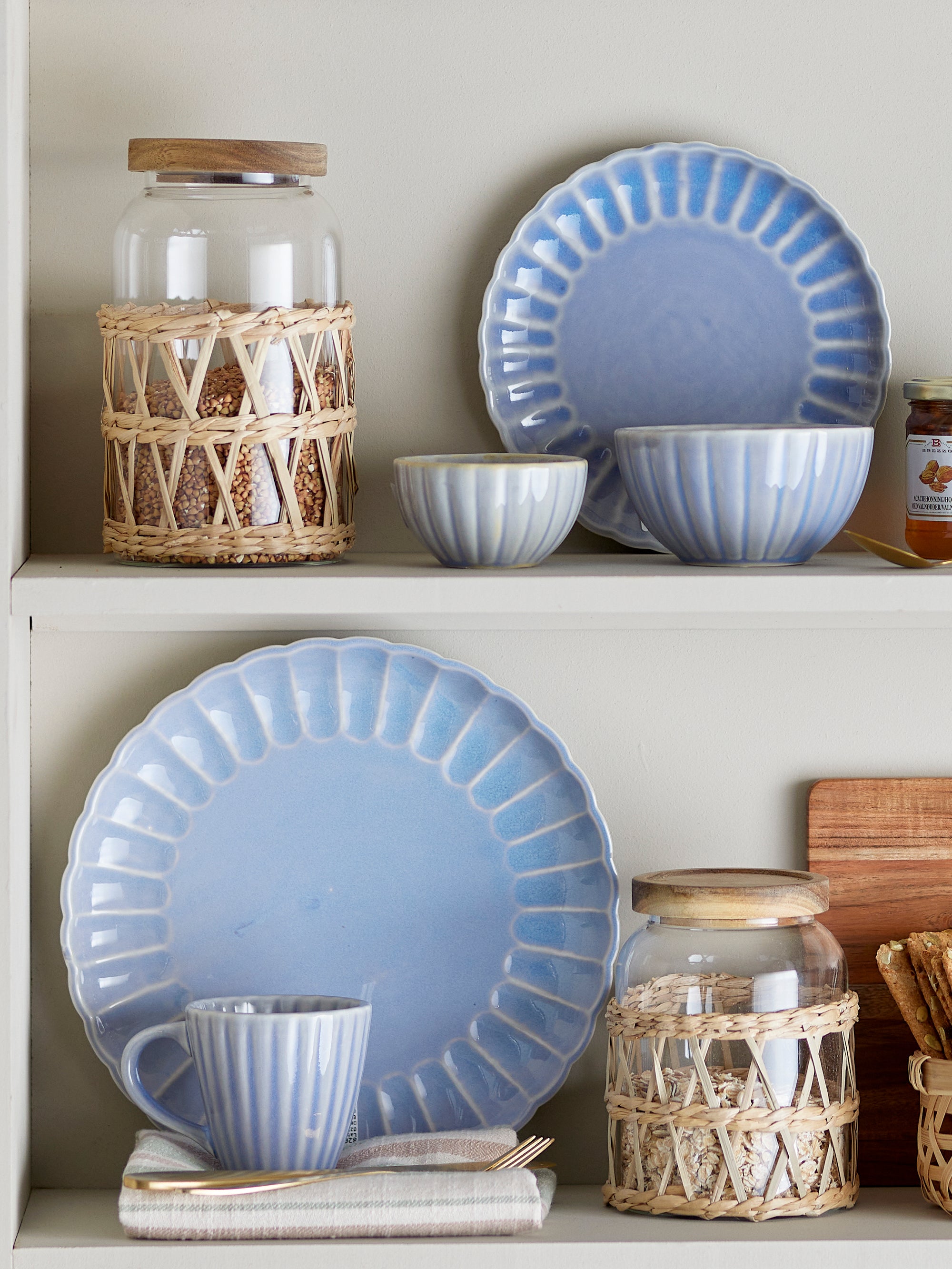 Bloomingville Latina Tallrik, Blå, Stengods