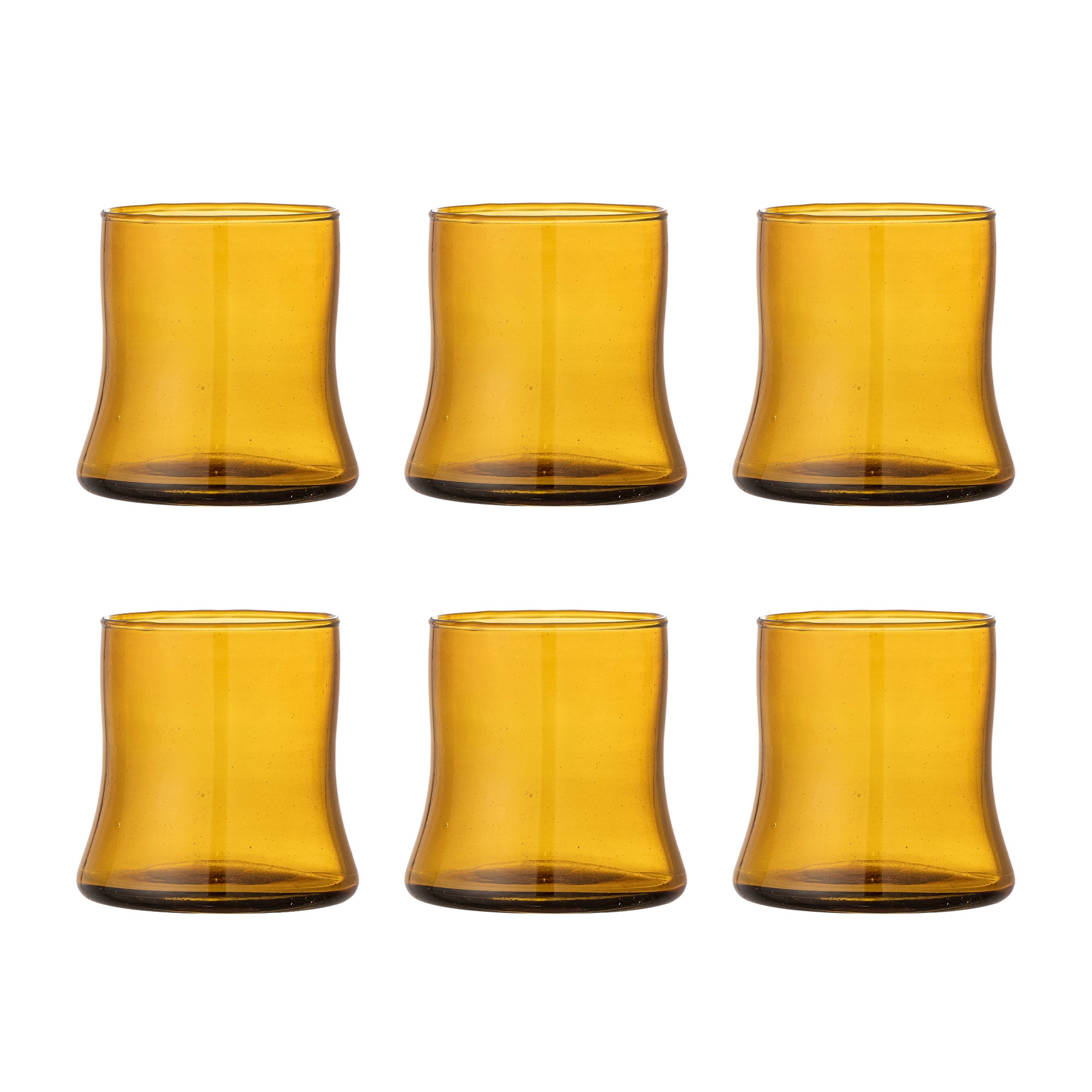 Bloomingville Florentine Dricksglas, Flerpack, Brun, Återvunnet Glas