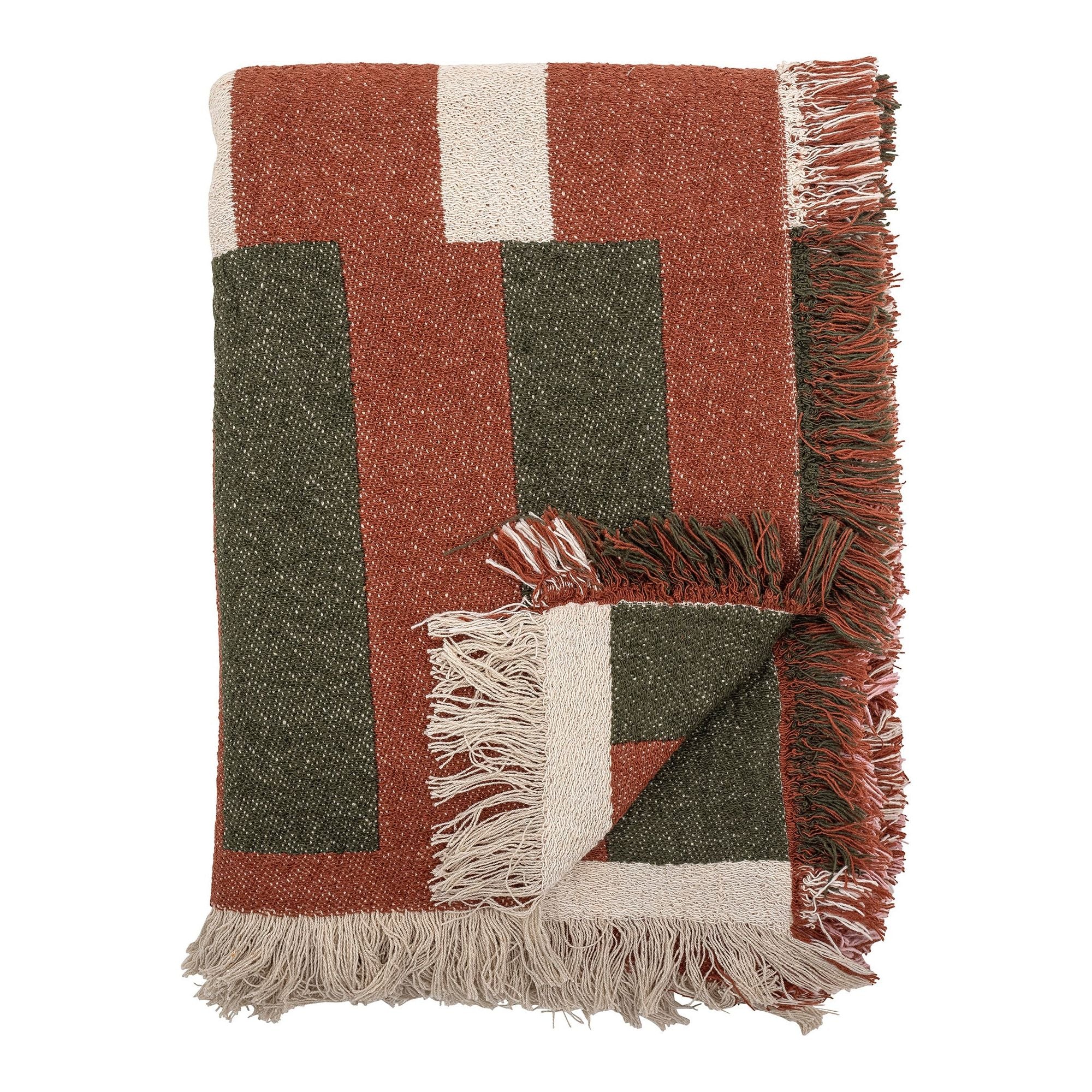 Creative Collection York Pläd, Brun, Återvunnen Bomull