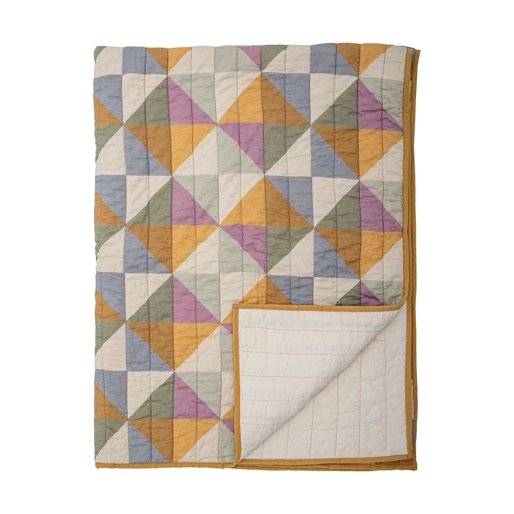 Bloomingville Crewe Quilt, Gul, Bomull OEKO-TEX®