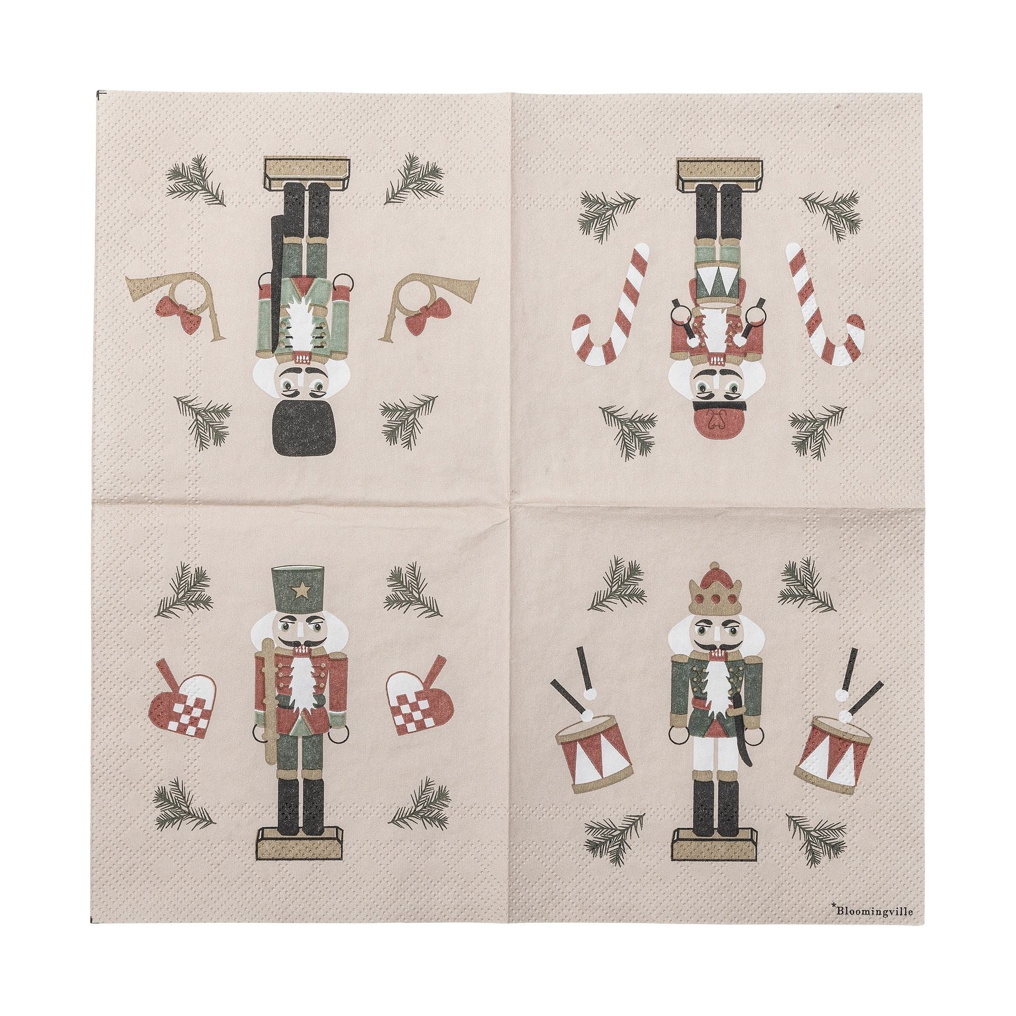 Bloomingville Jolly Servett, Grön, FSC® Mix, Papper