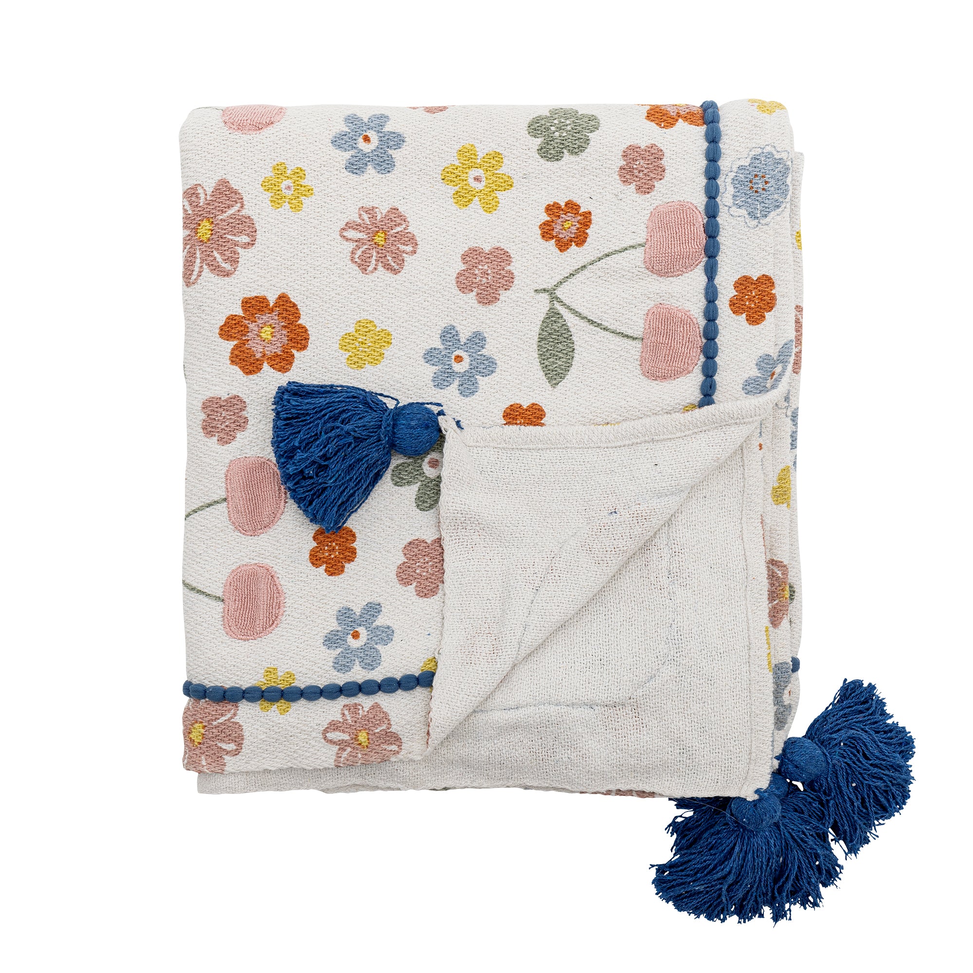 Bloomingville Mini Cherry Pläd, Flerfärgad, Återvunnen Bomull