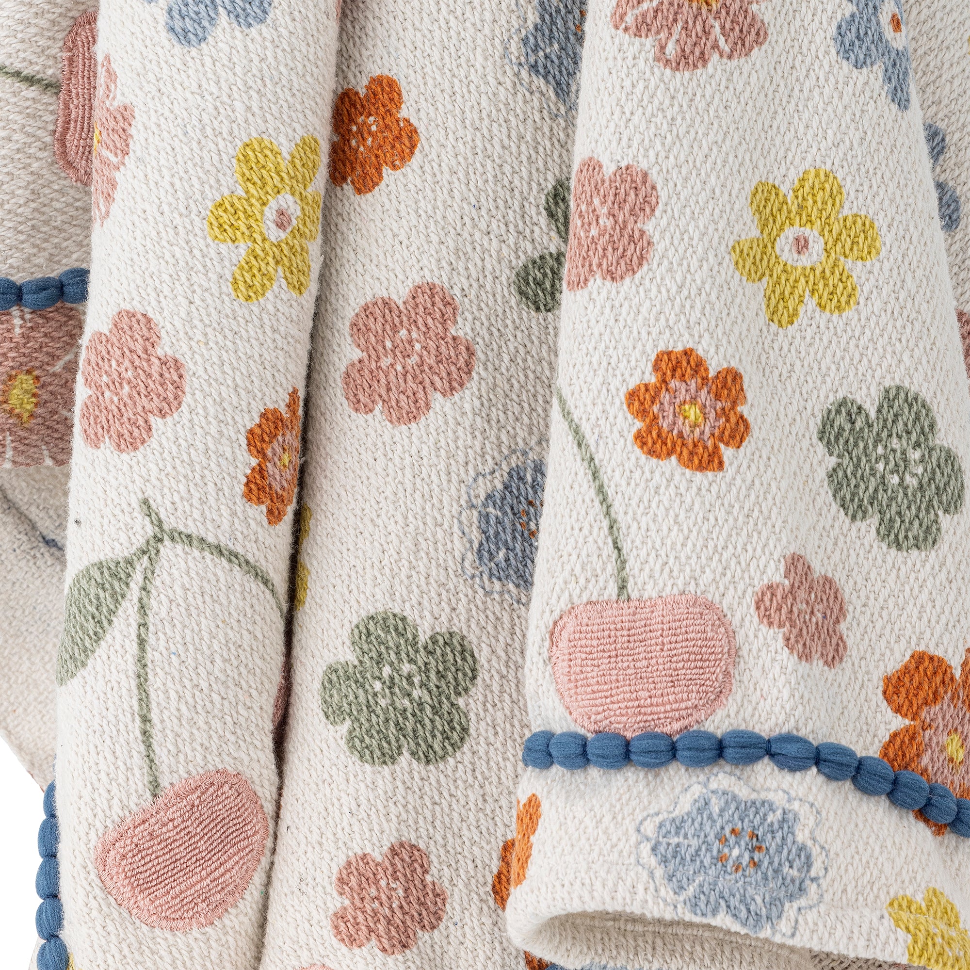 Bloomingville Mini Cherry Pläd, Flerfärgad, Återvunnen Bomull