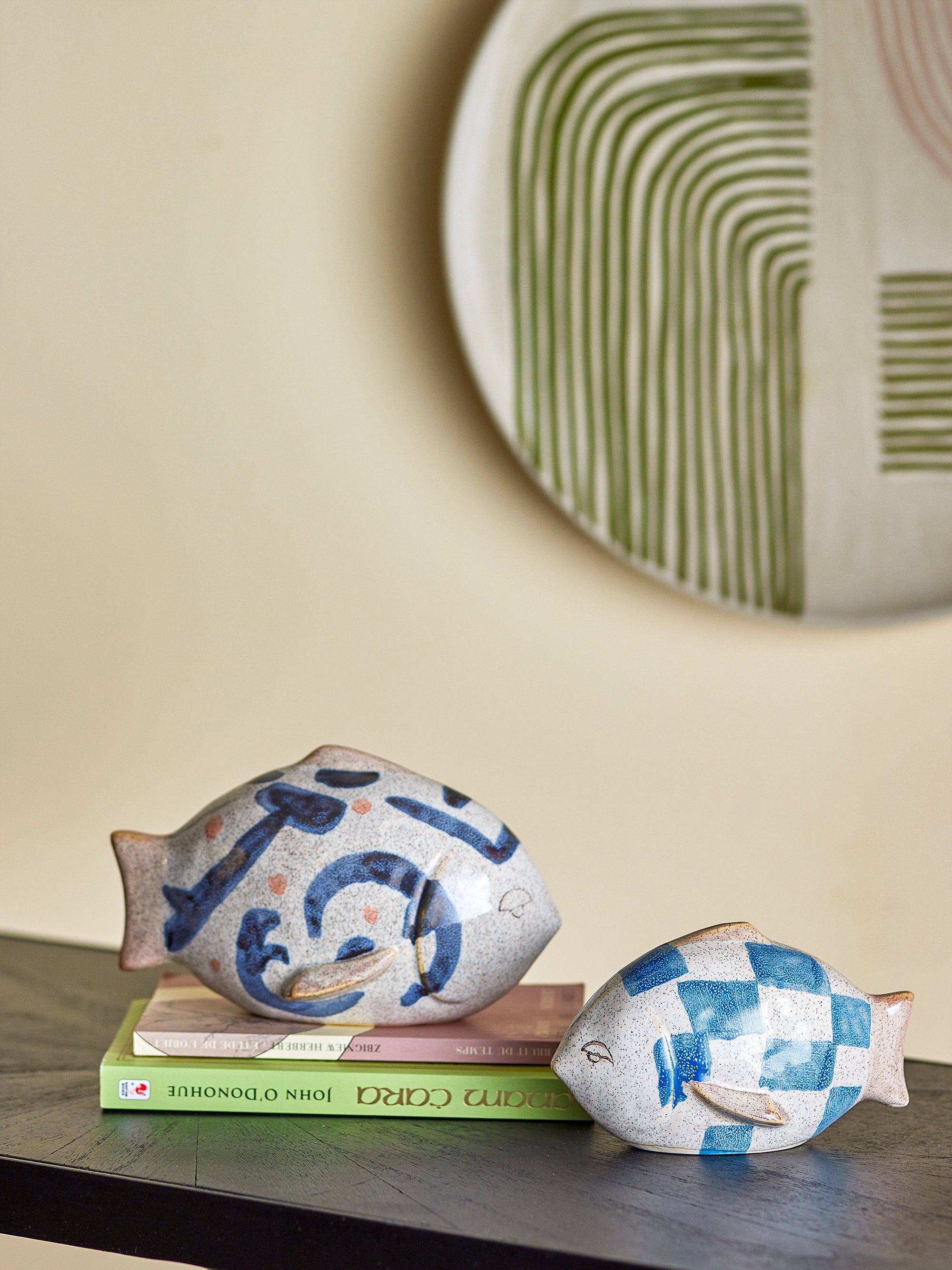 Bloomingville Eviaya Deco, Blå, Stengods