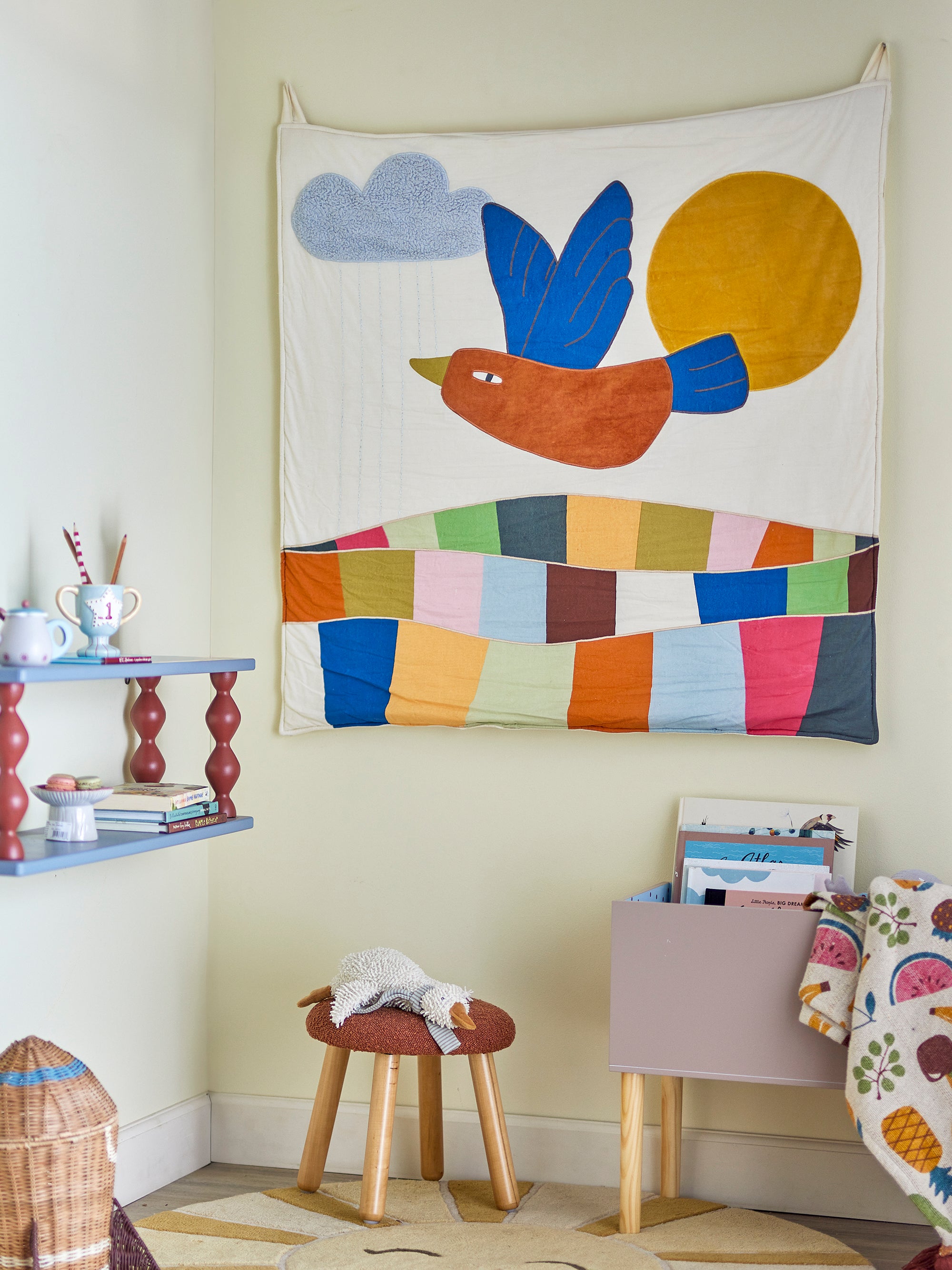 Bloomingville Mini Colorine Väggdekoration, Natur, Bomull