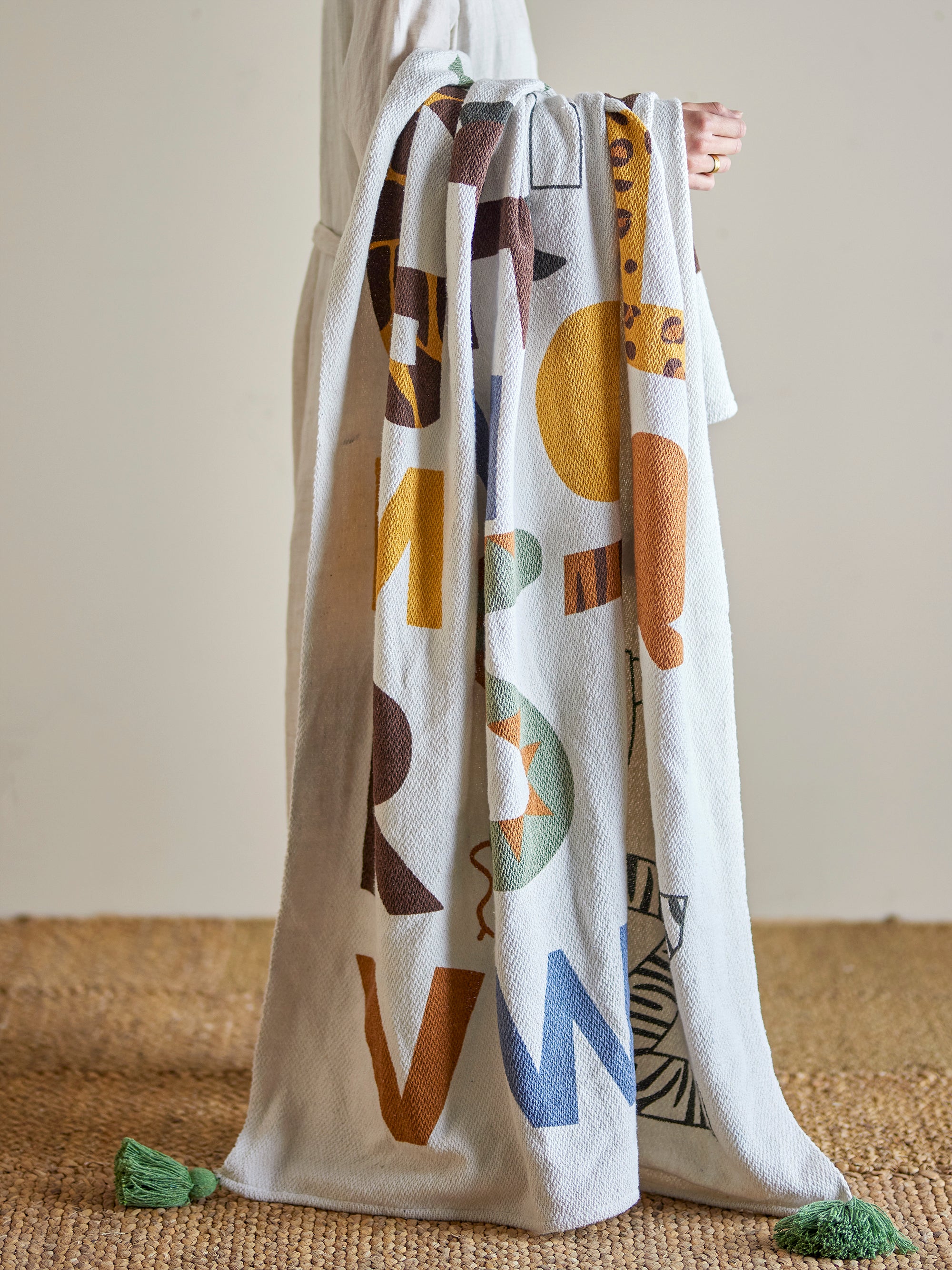 Bloomingville Mini Memmo Pläd, Multi, Återvunnen Bomull