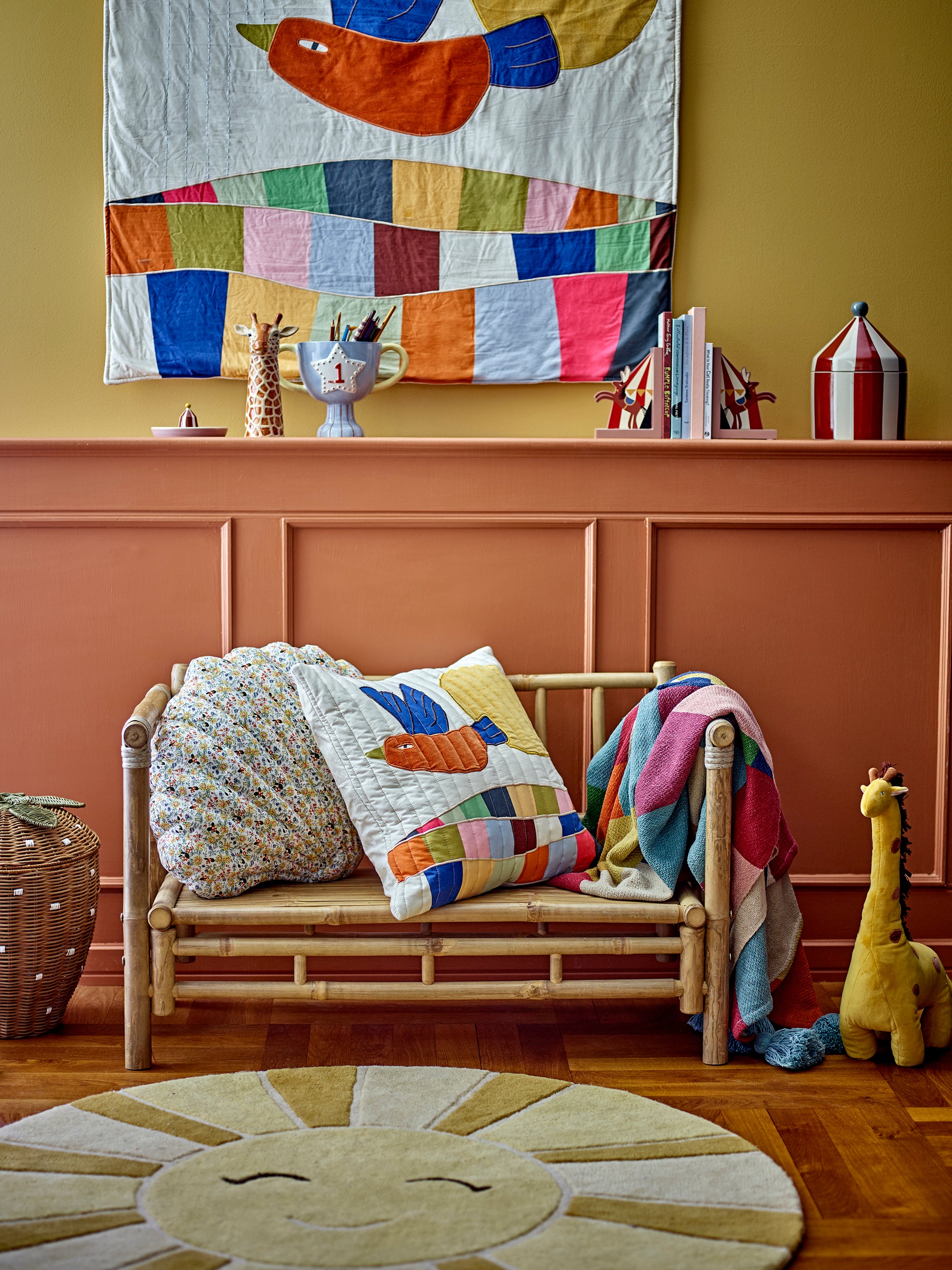 Bloomingville Mini Colorine Kudde, Natur, Bomull