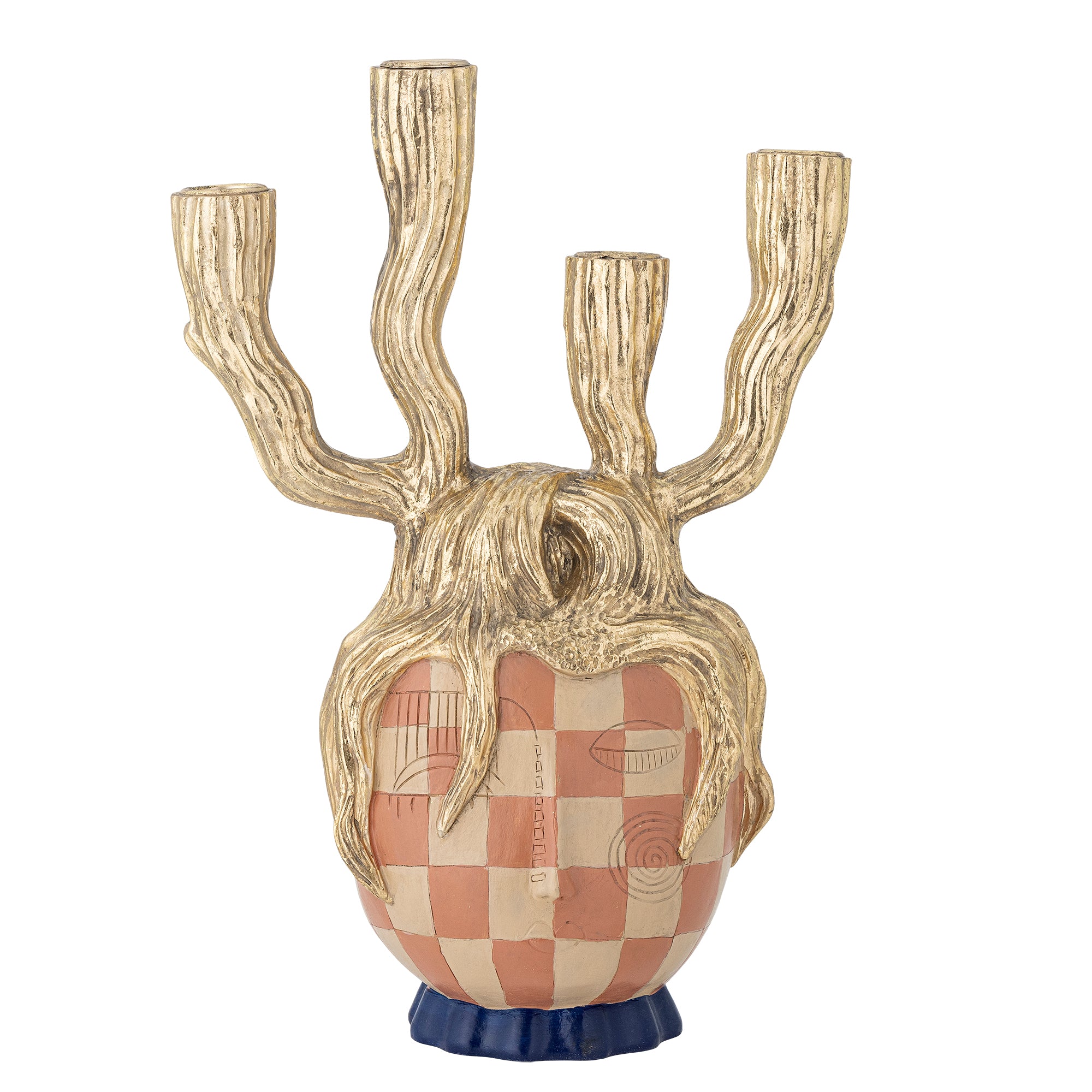 Bloomingville Medusa Ljuslykta, Guld, Polyresin