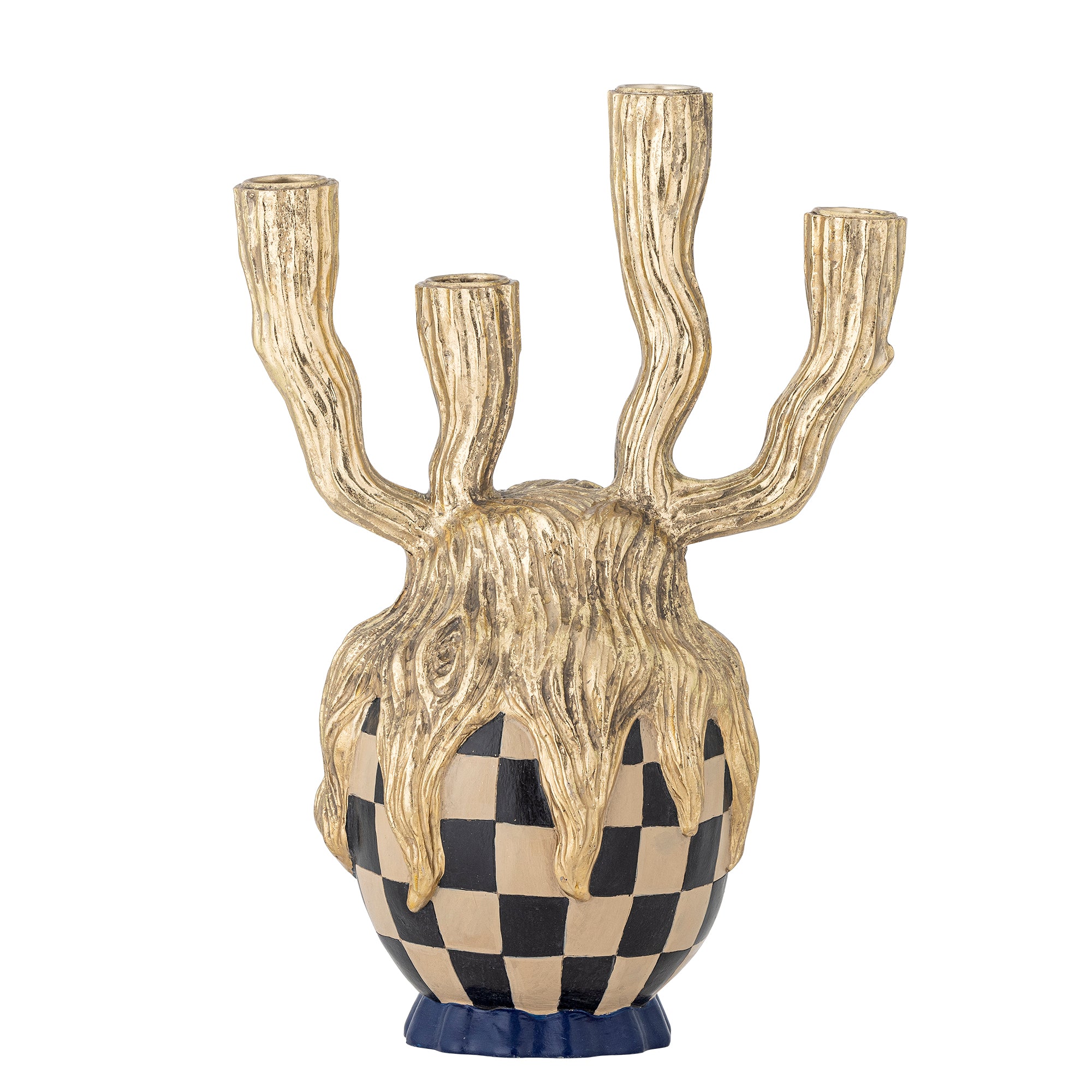 Bloomingville Medusa Ljuslykta, Guld, Polyresin