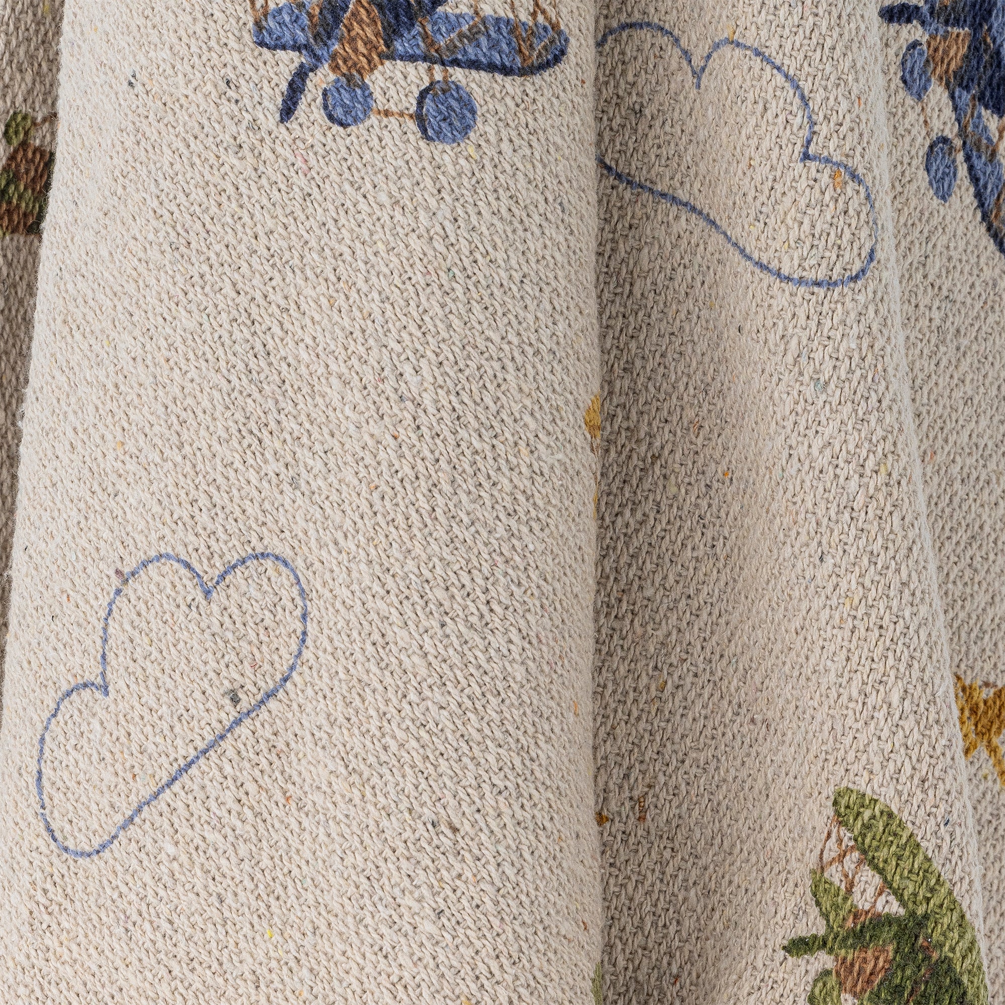 Bloomingville Mini Plane Throw, Natur, Återvunnen Bomull