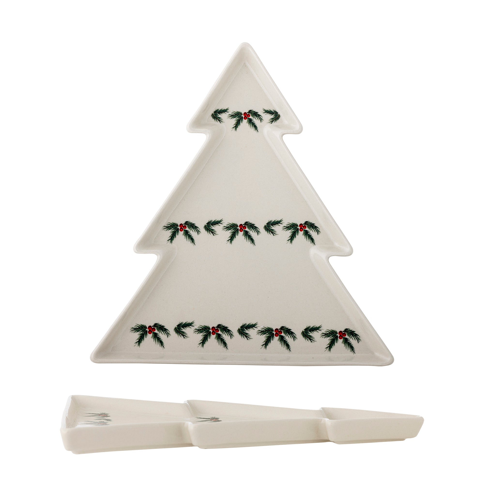 Bloomingville Berry Serveringsfat, Vit, Stengods