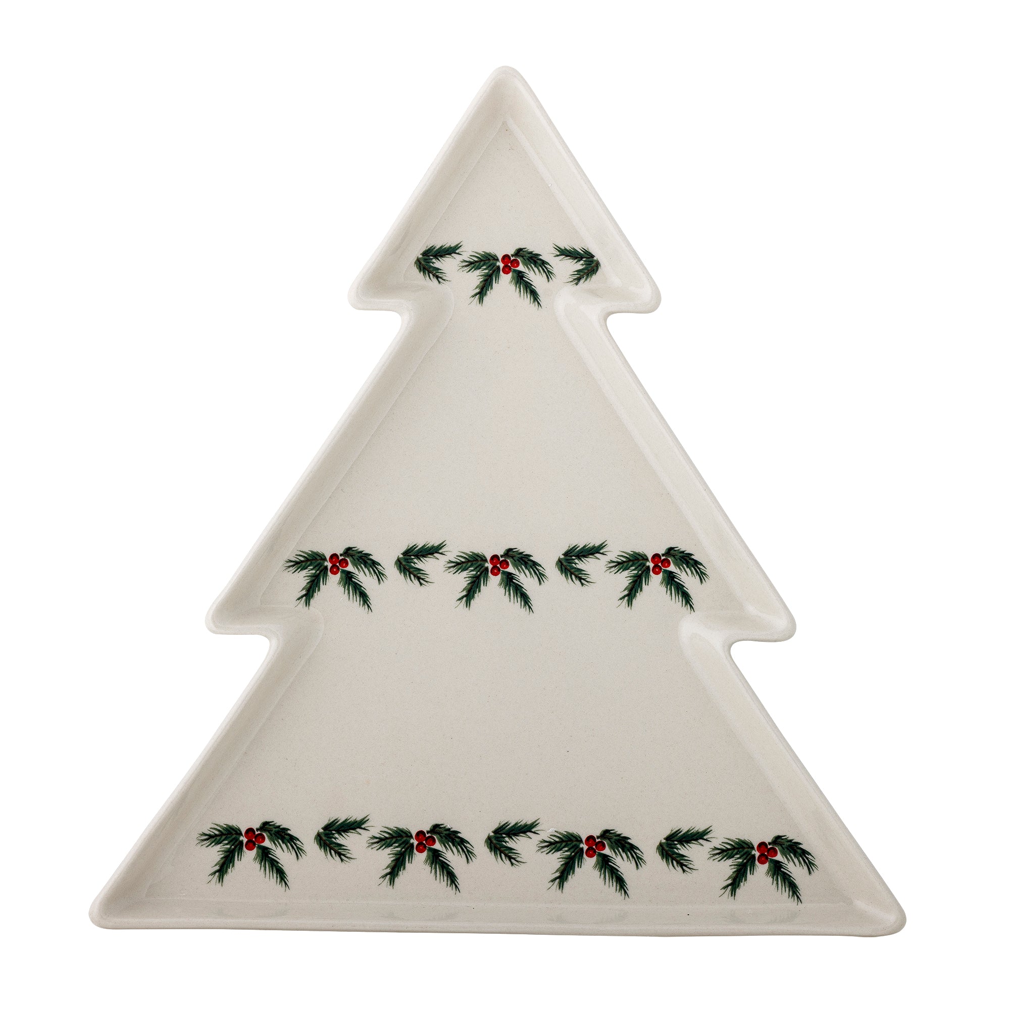 Bloomingville Berry Serveringsfat, Vit, Stengods