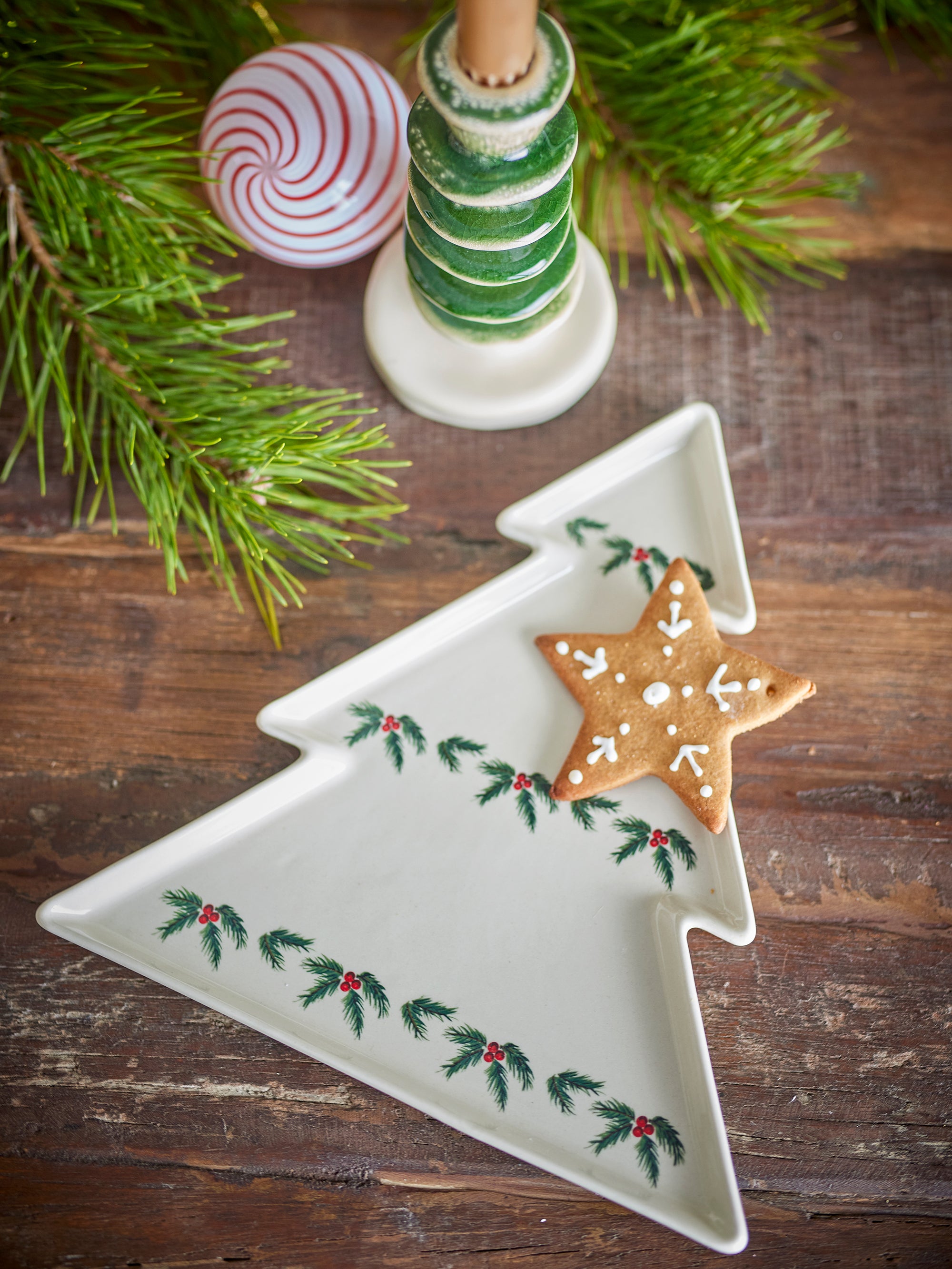 Bloomingville Berry Serveringsfat, Vit, Stengods